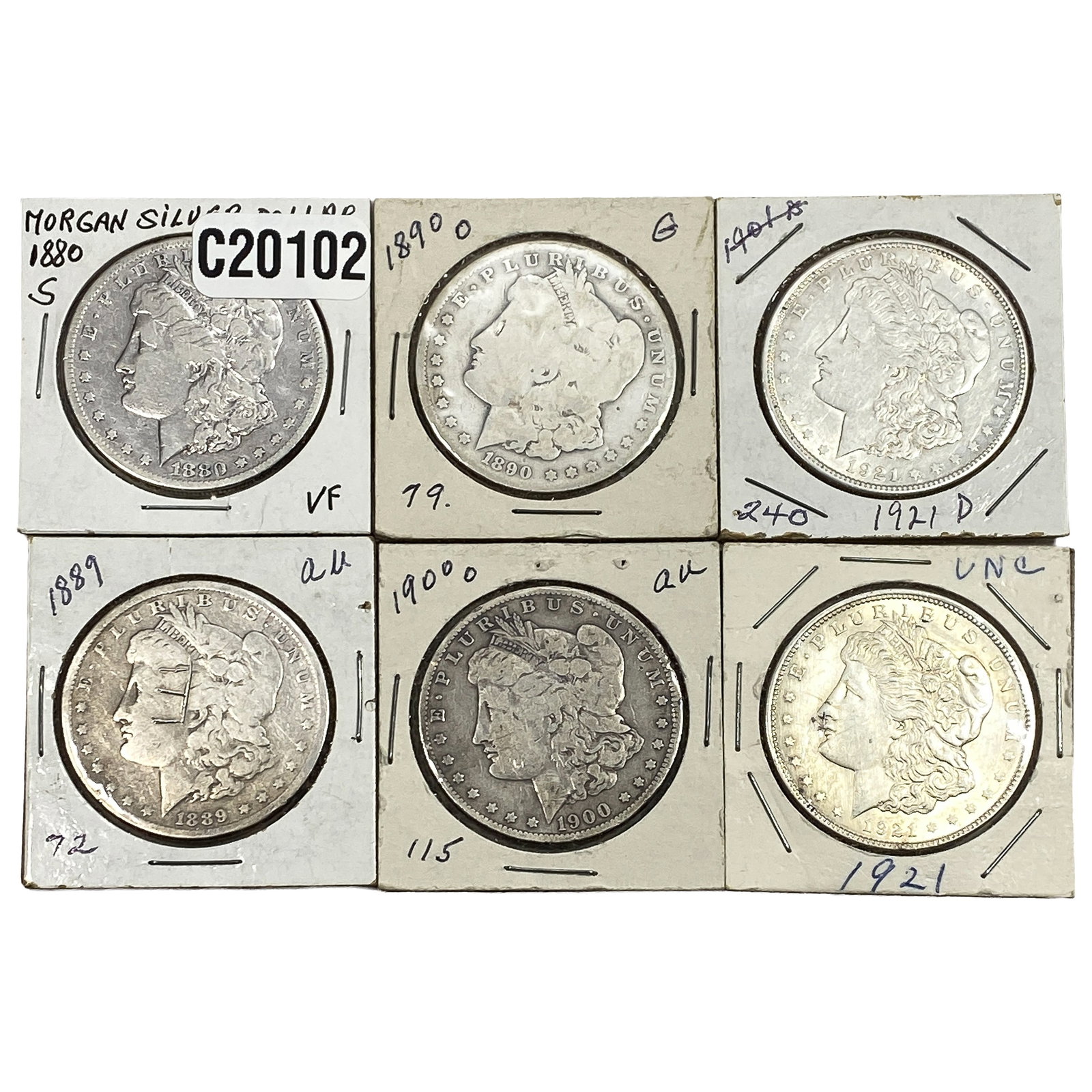 [6 Coins] 1880-1921 Morgan Silver Dollar (1 of 2)