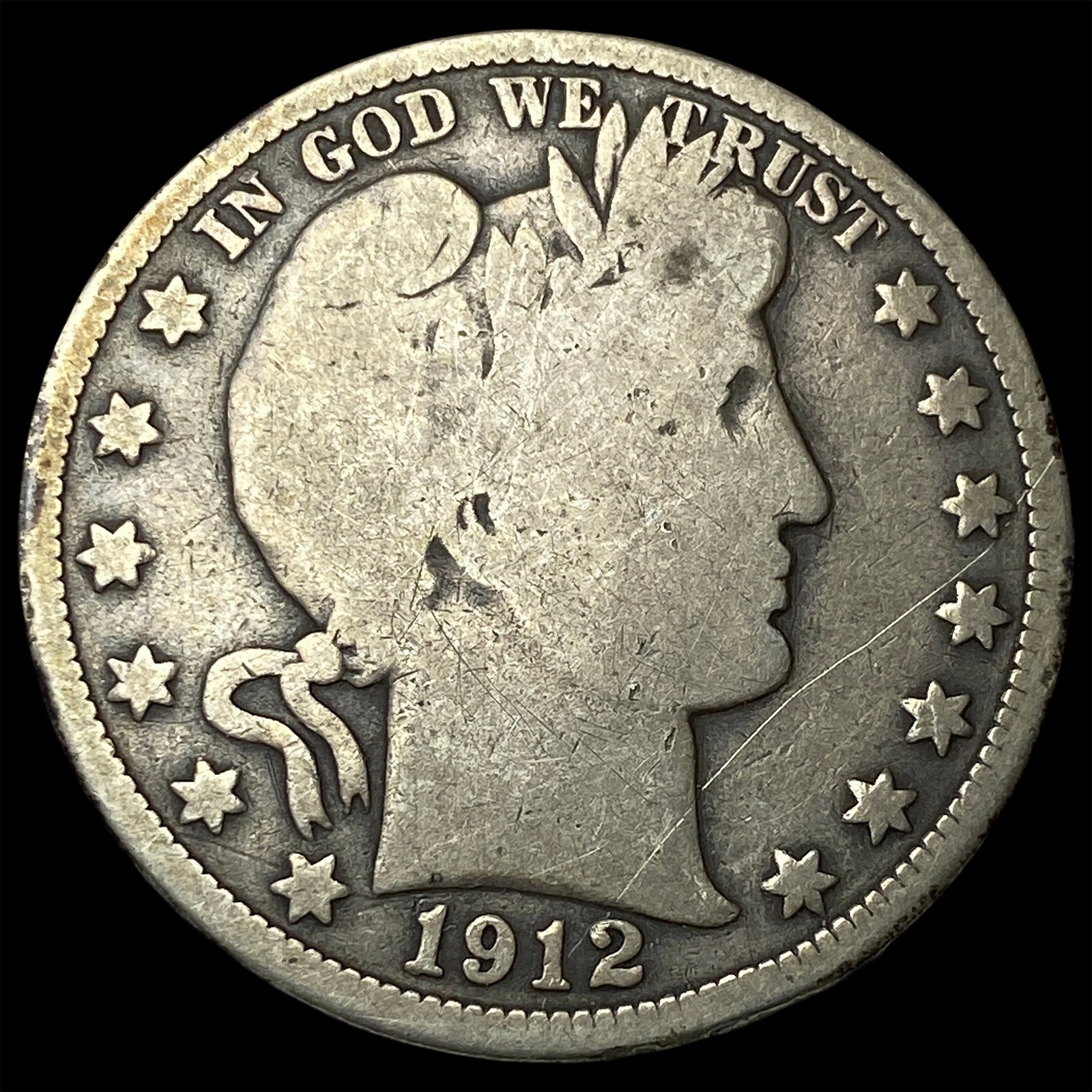 1912 Barber Half Dollar NICELY CIRCULATED (1 of 2)