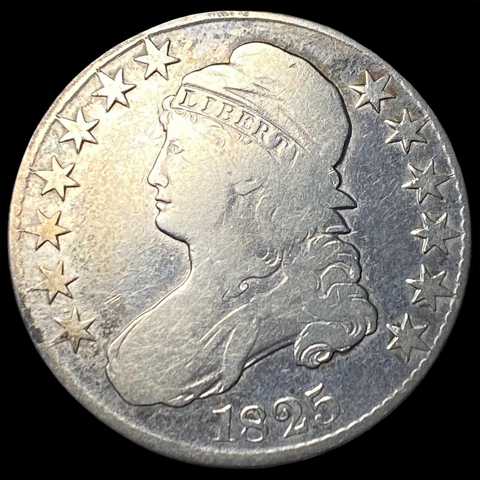 1825 Capped Bust Half Dollar NICELY CIRCULATED (1 of 2)