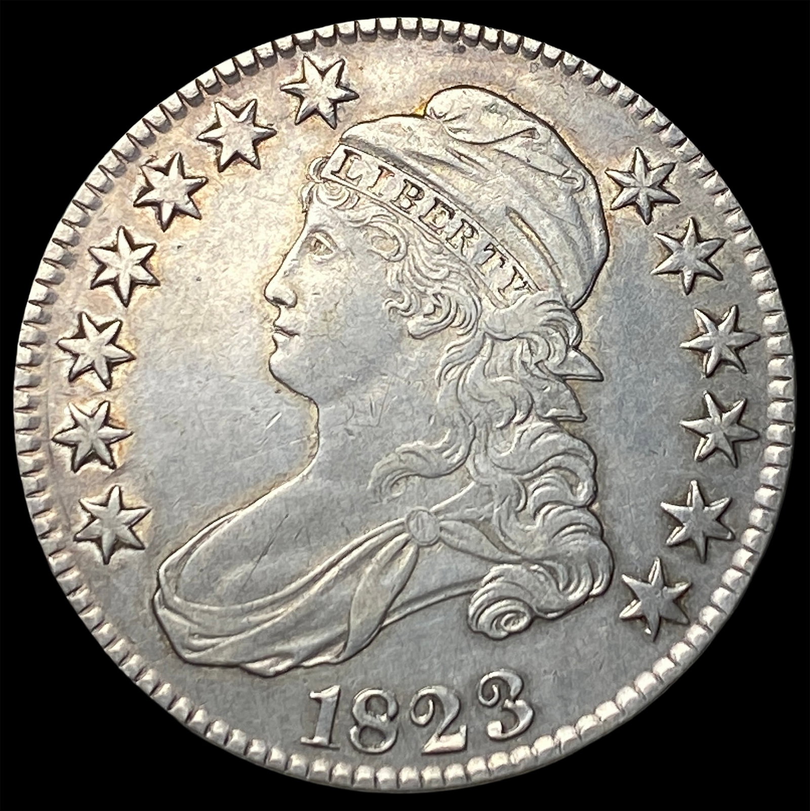 1823 Capped Bust Half Dollar CLOSELY UNCIRCULATED (1 of 2)