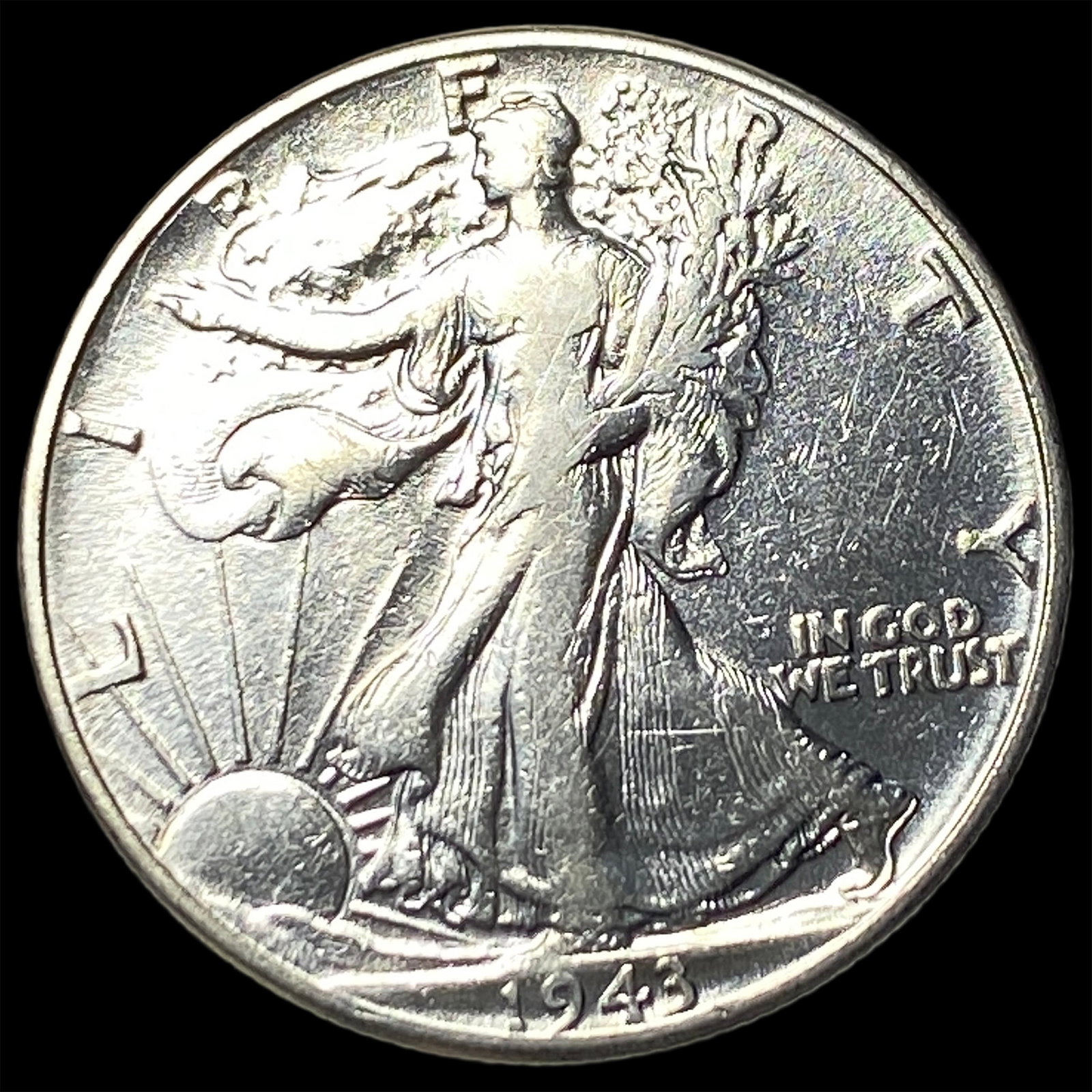 1943 Walking Liberty Half Dollar NEARLY UNCIRCULATED: 1943 Walking Liberty Half Dollar NEARLY UNCIRCULATED