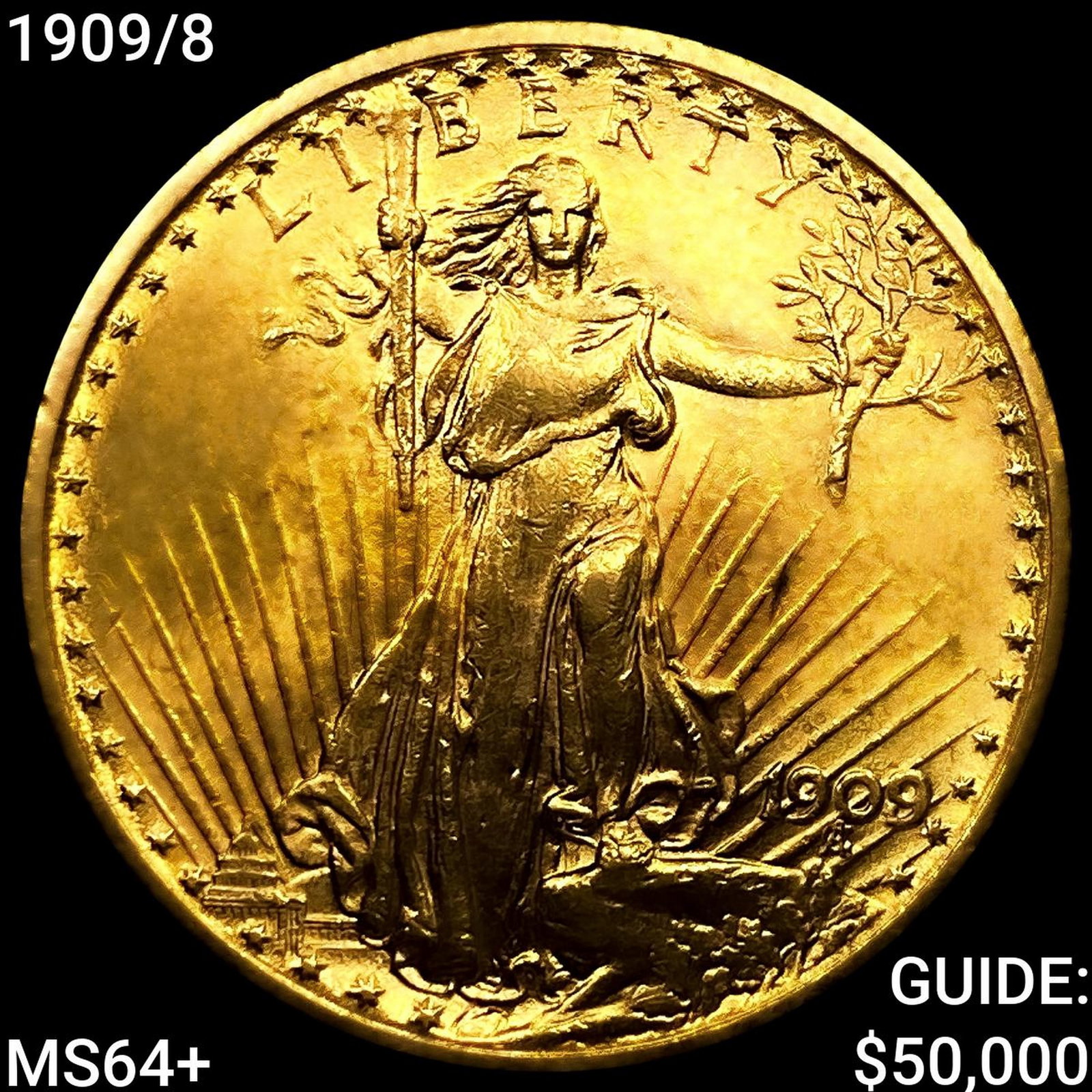1909/8 $20 Gold Double Eagle (1 of 2)