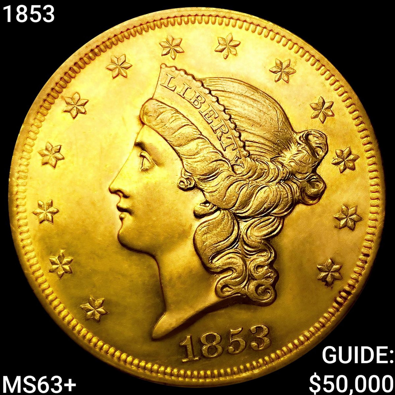 1853 $20 Gold Double Eagle (1 of 2)