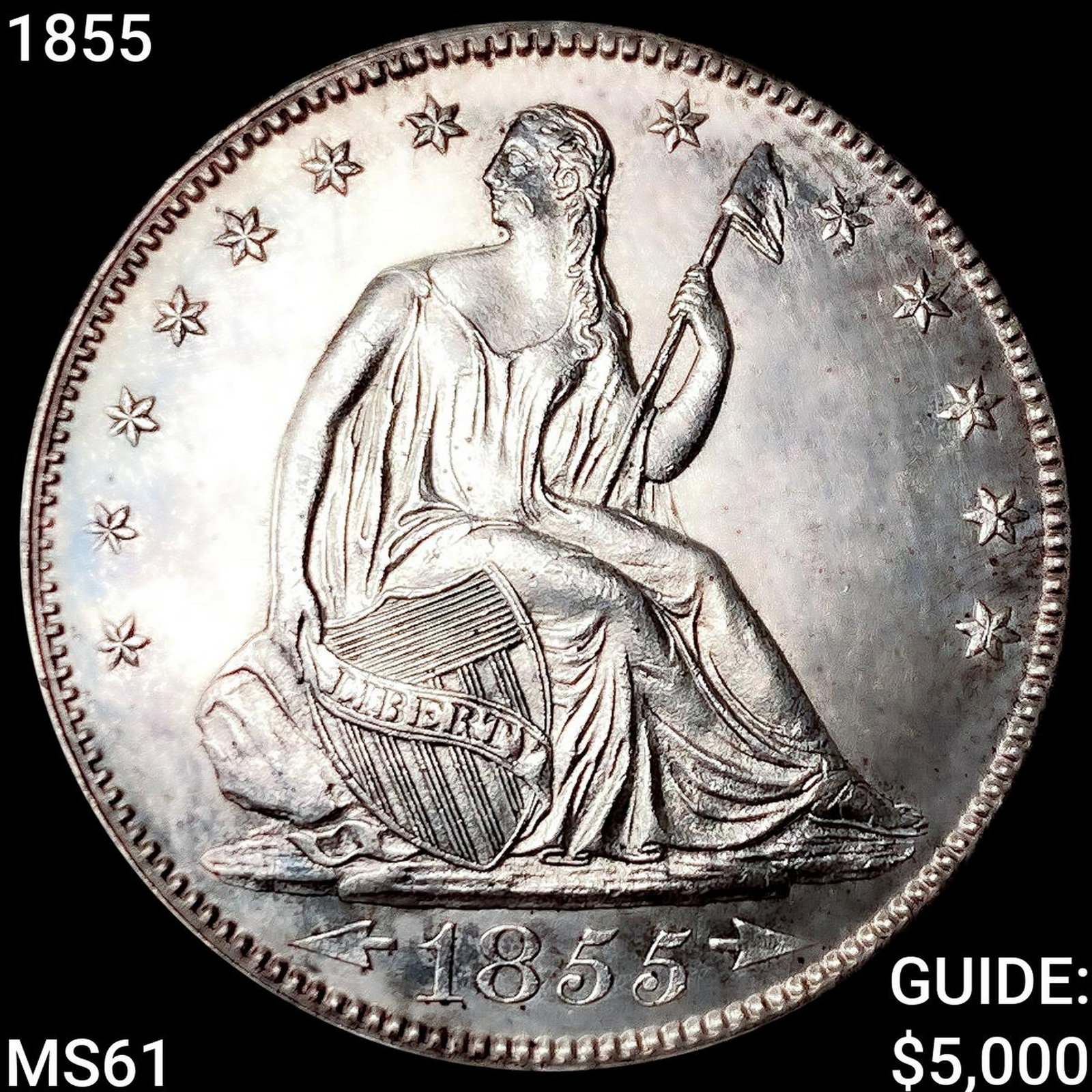 1855 Seated Liberty Half Dollar (1 of 2)