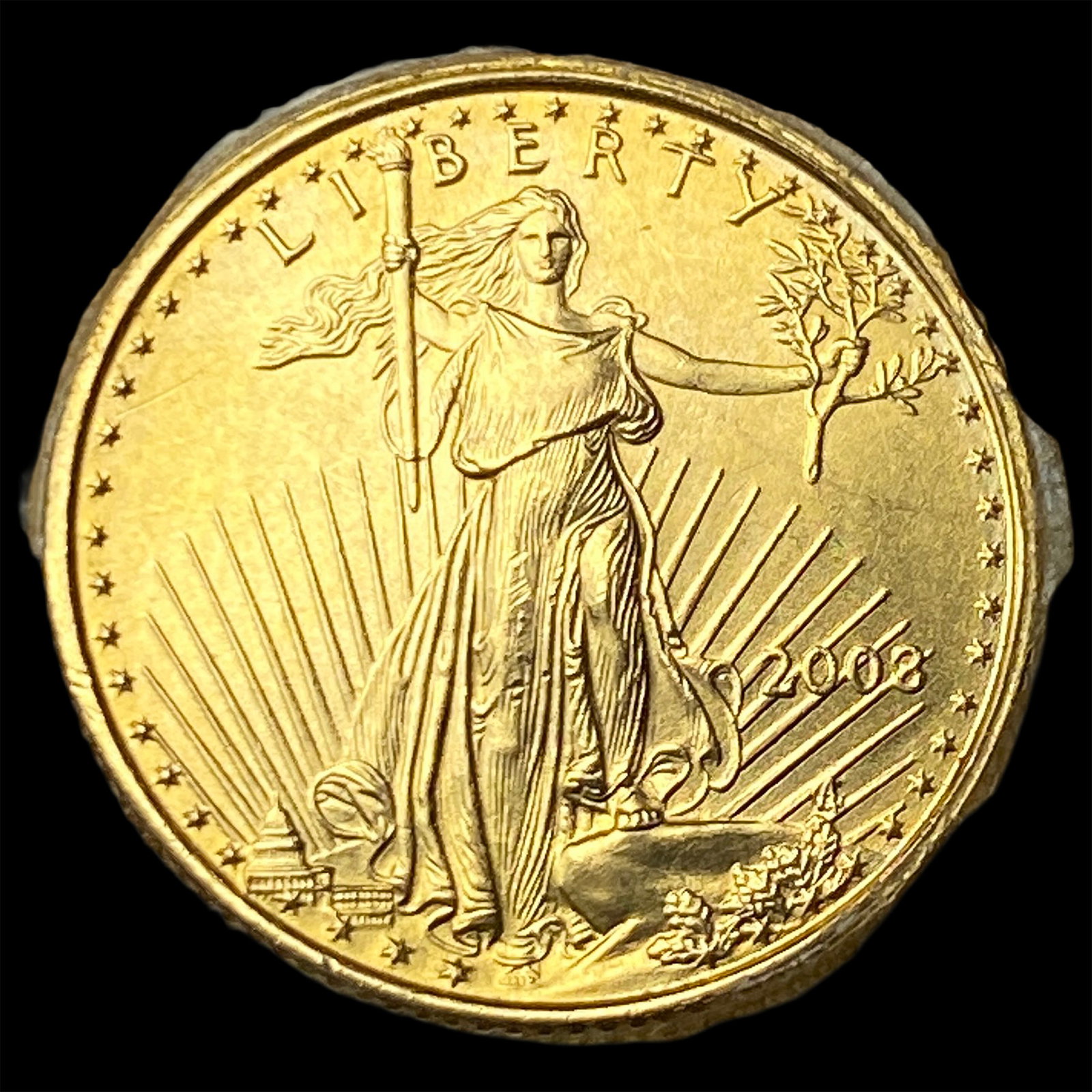 2008 1/10 oz Gold American Eagle $5 SUPERB GEM BU (1 of 2)