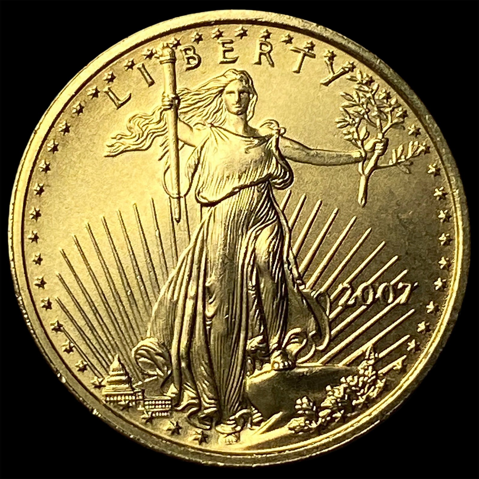 2007 1/10 oz Gold American Eagle $5 SUPERB GEM BU (1 of 2)
