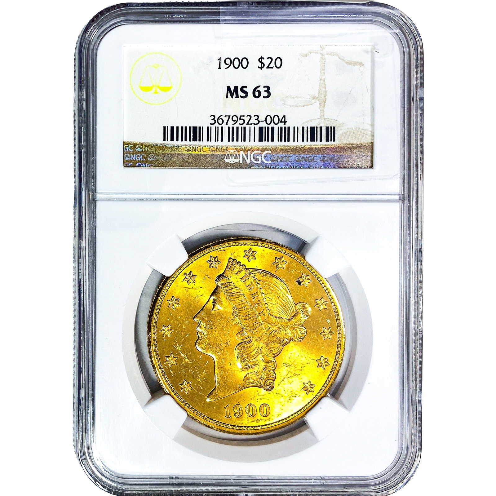 1900 $20 Gold Double Eagle NGC MS63 (1 of 4)