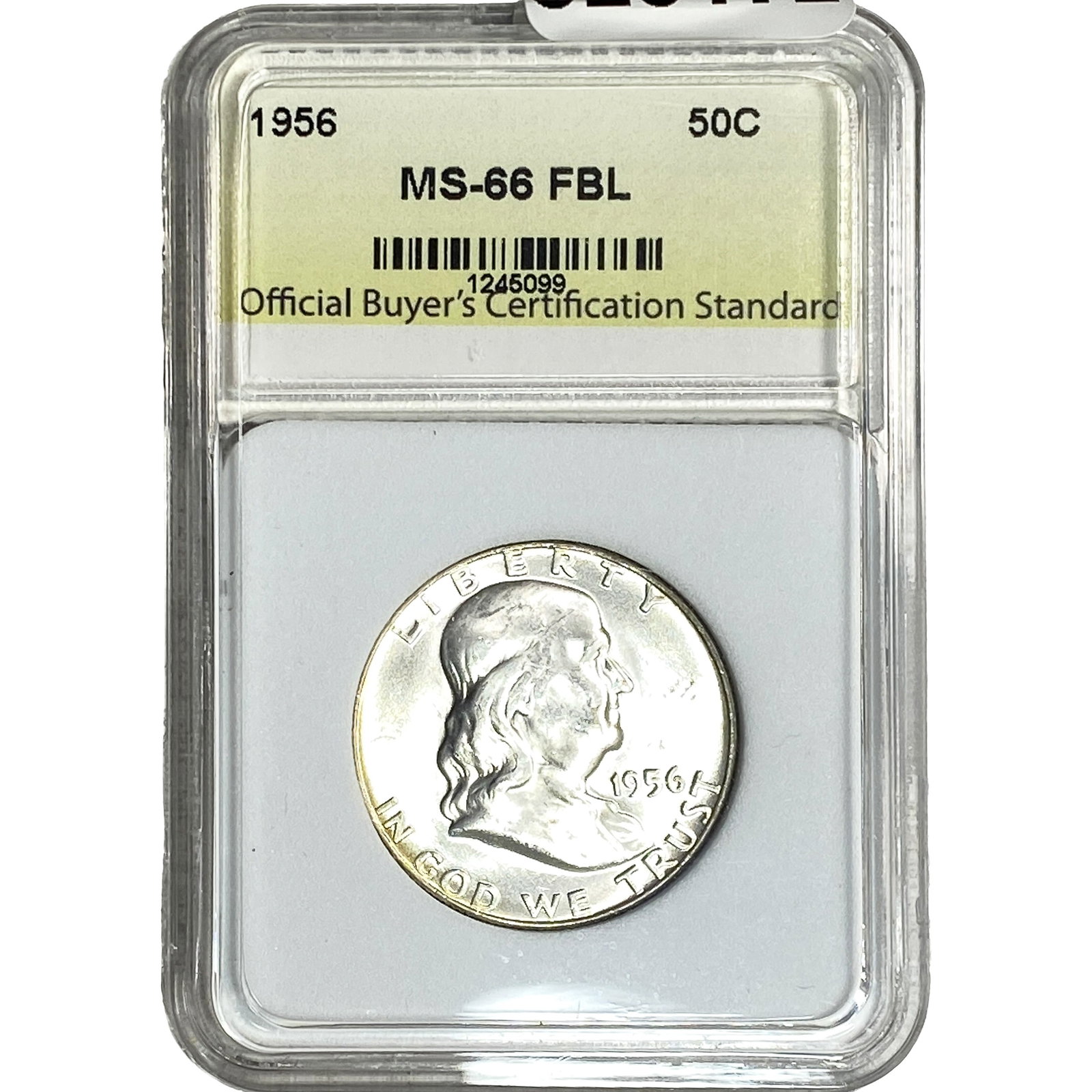 1956 Franklin Half Dollar OBCS MS66 FBL (1 of 2)