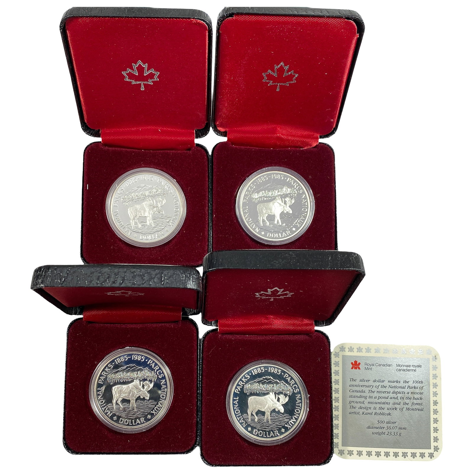 [4 Coins] 1985 Canada National Park Proof Coins (1 of 2)