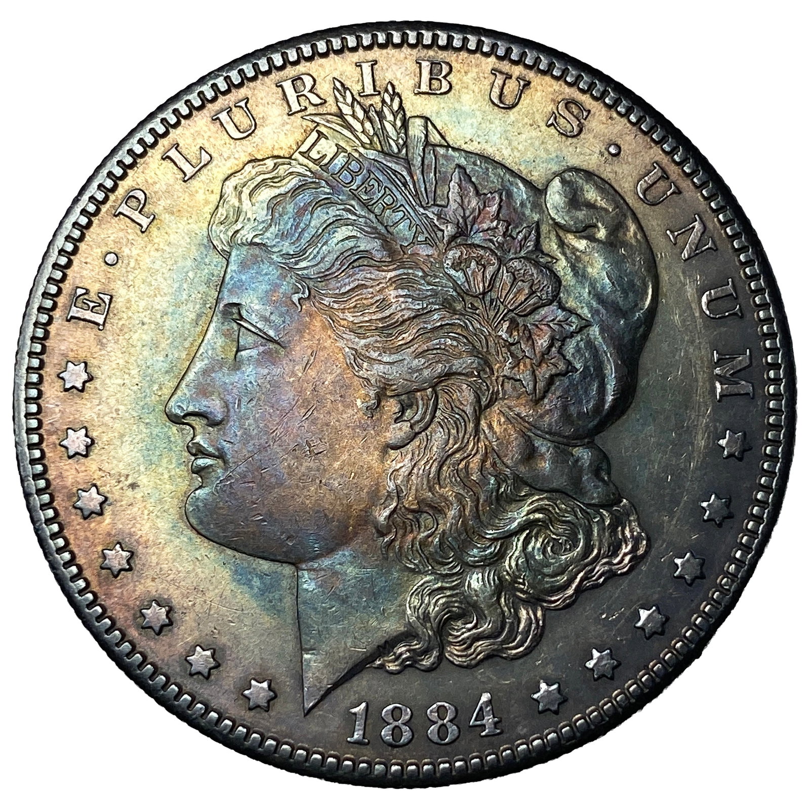 [4] 3-Silver Peace Dollar, 1 Morgan Silver Dollar (1 of 8)