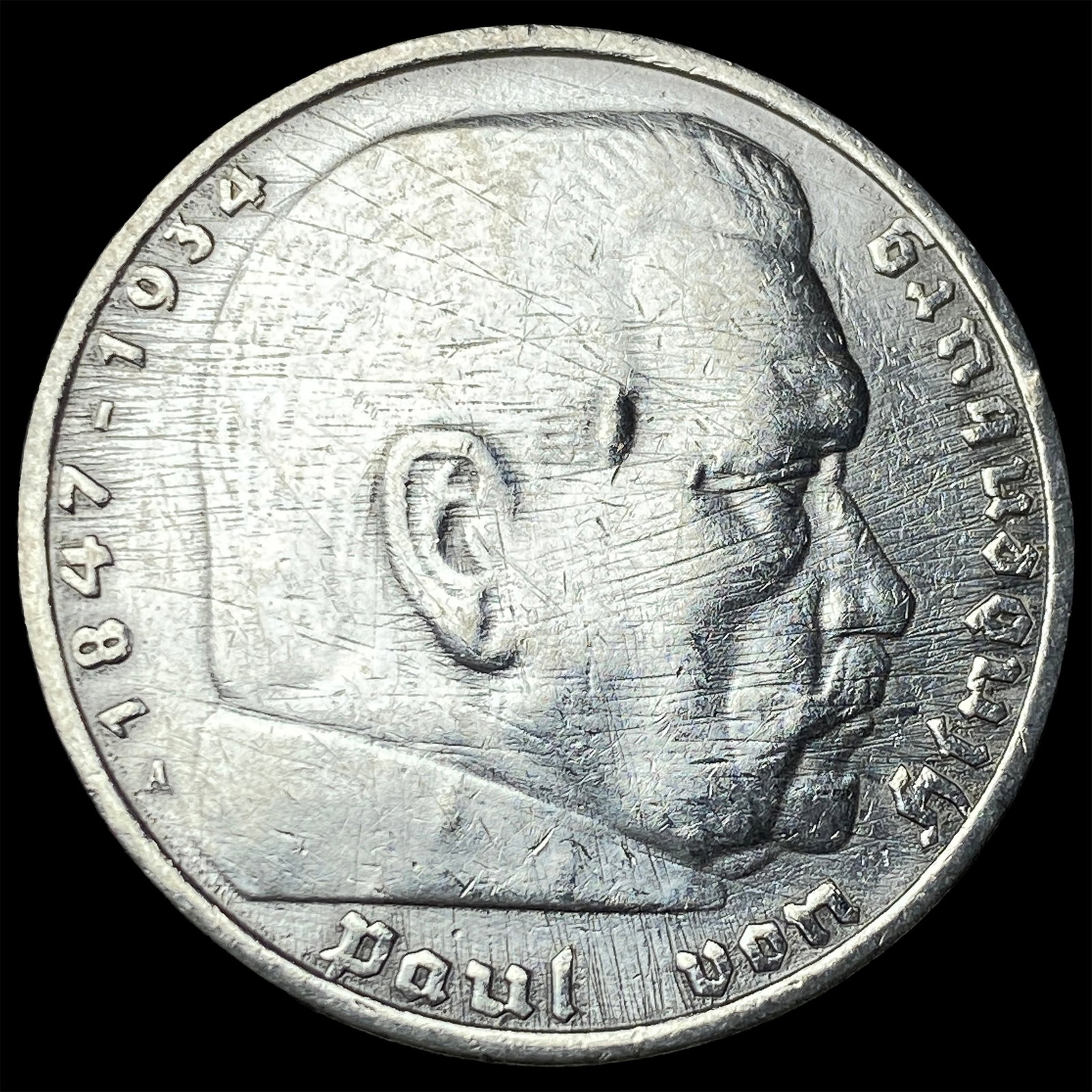 1936A Germany Silver 5 Reichsmark: 1936A Germany Silver 5 Reichsmark