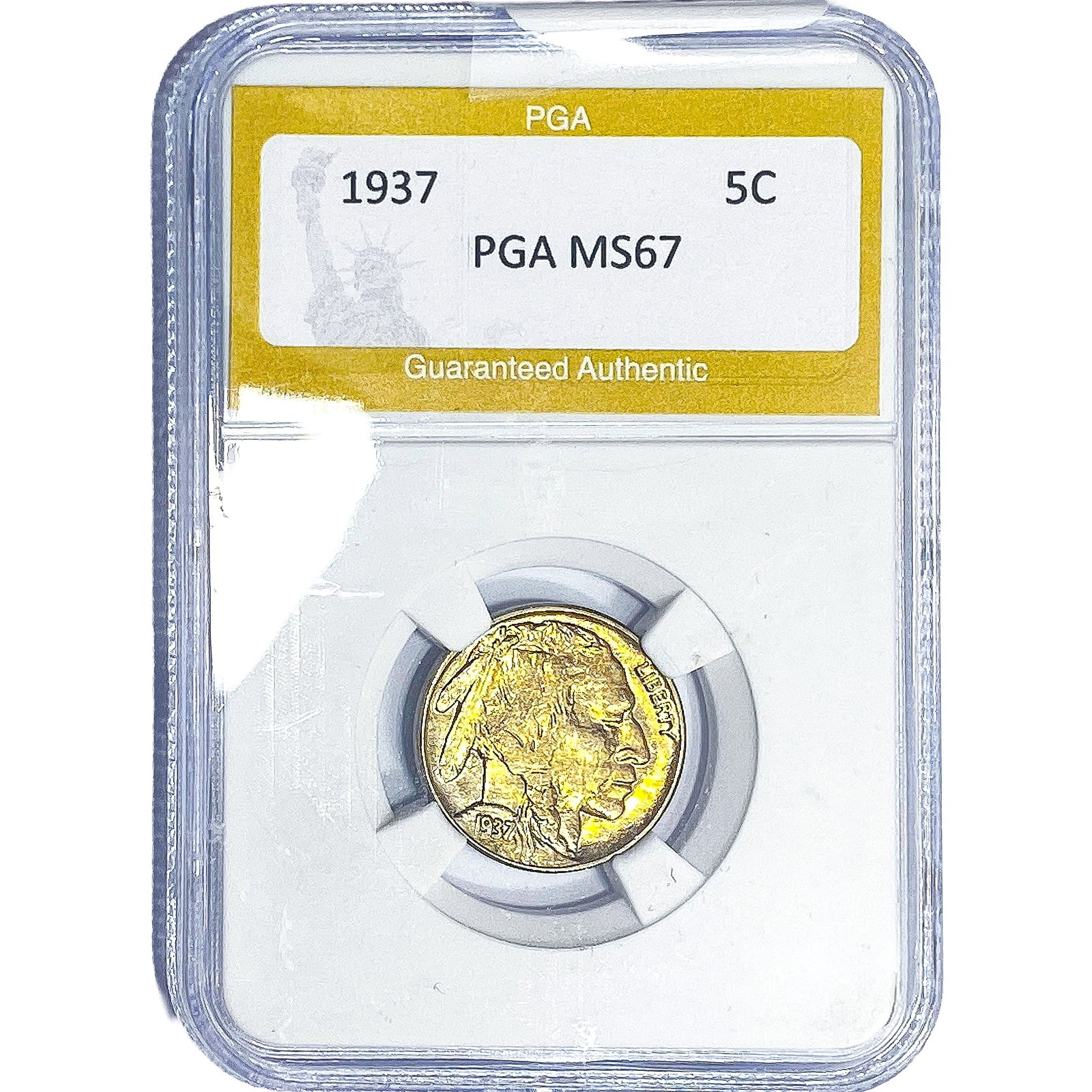 1937 Buffalo Nickel PGA MS67: 1937 Buffalo Nickel PGA MS67