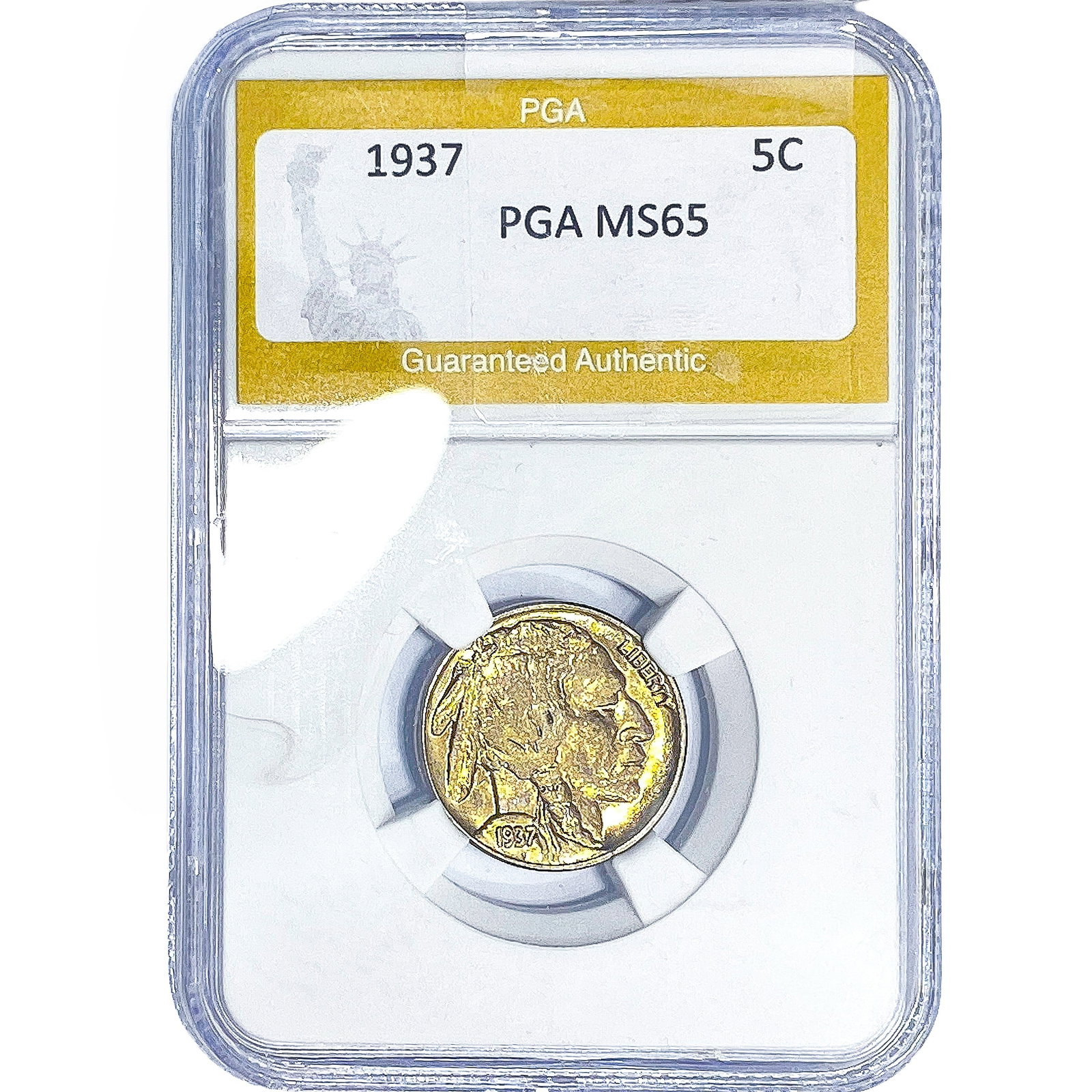 1937 Buffalo Nickel PGA MS65: 1937 Buffalo Nickel PGA MS65