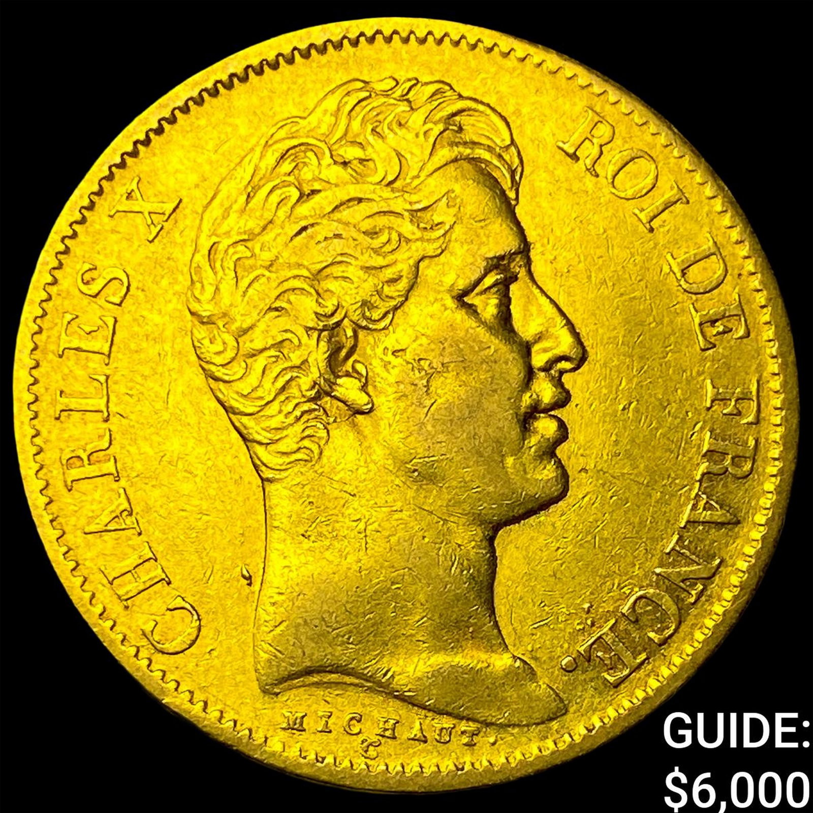 1828A France Charles X .373oz Gold 40 Francs KM-721.1: 1828A France Charles X .373oz Gold 40 Francs KM-721.1