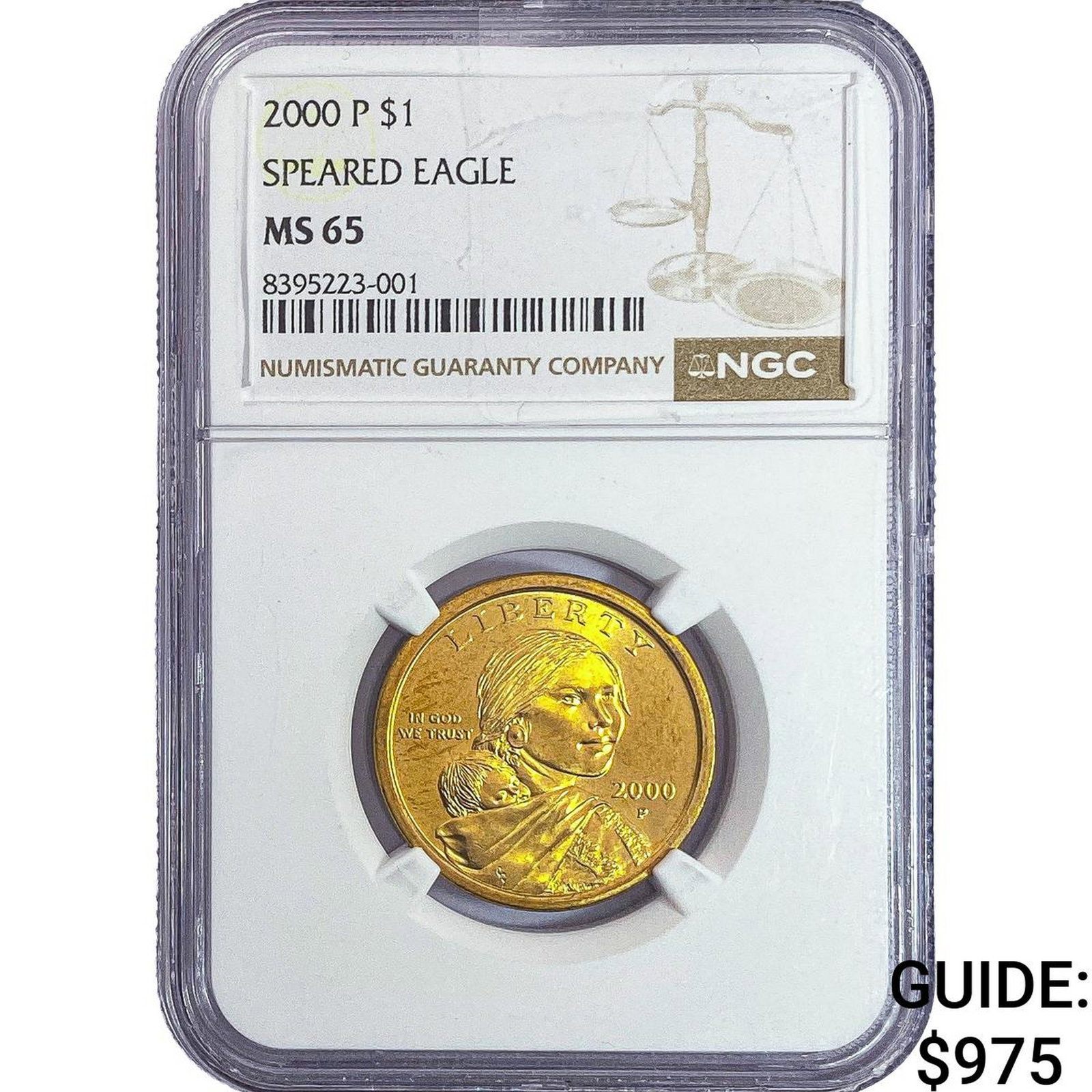2000 $1 Speared Eagle NGC MS65 (1 of 2)