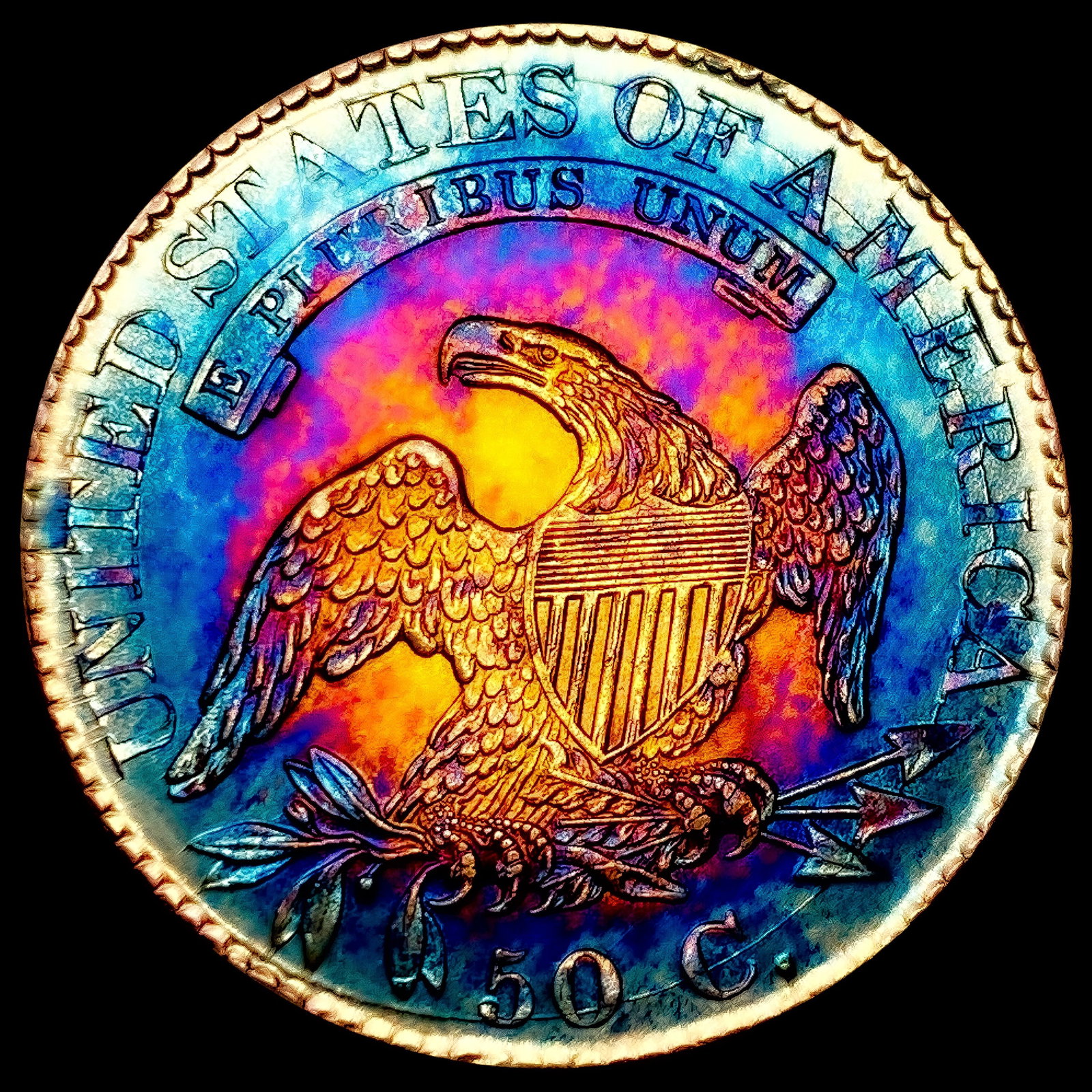 1826 Capped Bust Half Dollar UNCIRCULATED - 2