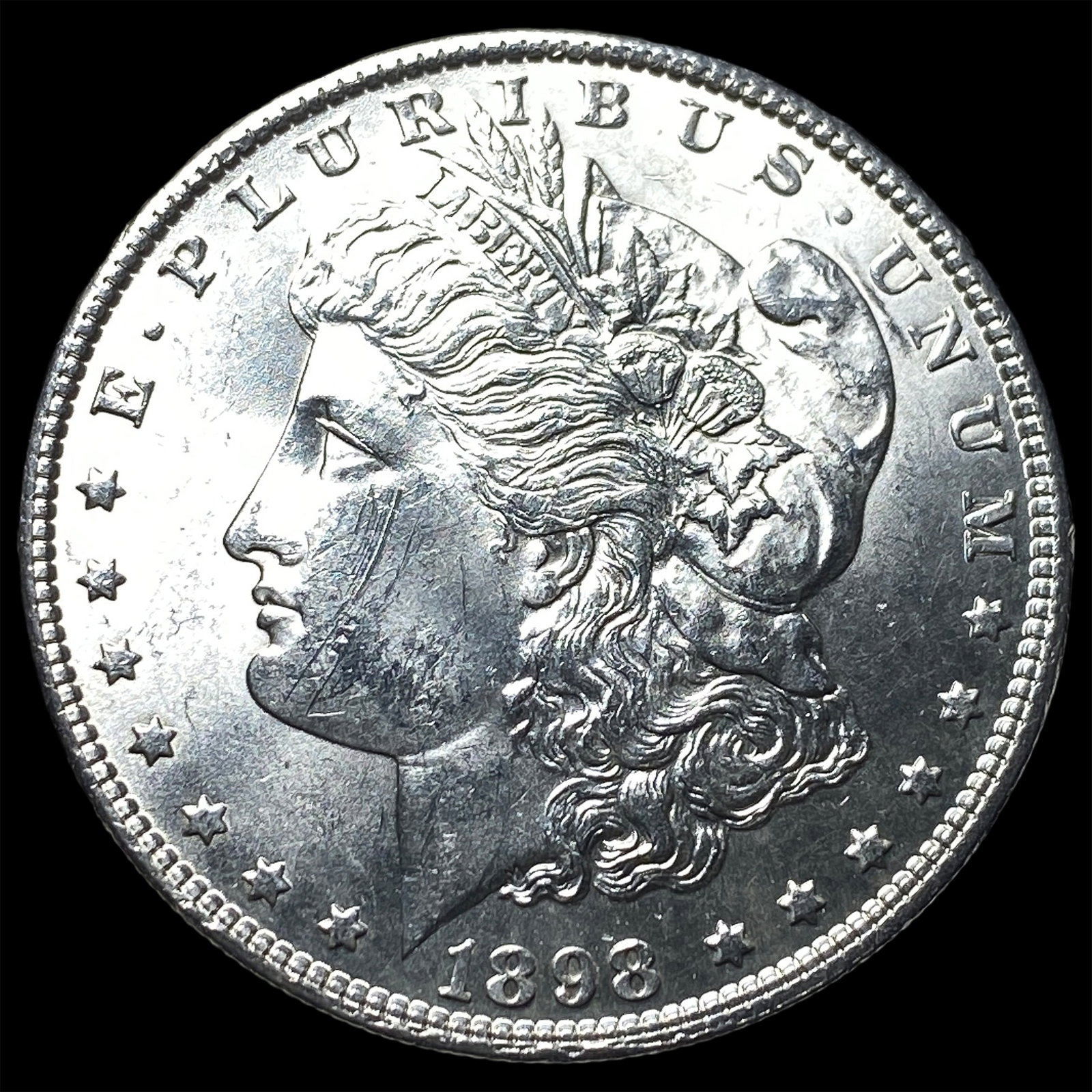 1898 Morgan Silver Dollar NEARLY UNCIRCULATED: 1898 Morgan Silver Dollar NEARLY UNCIRCULATED