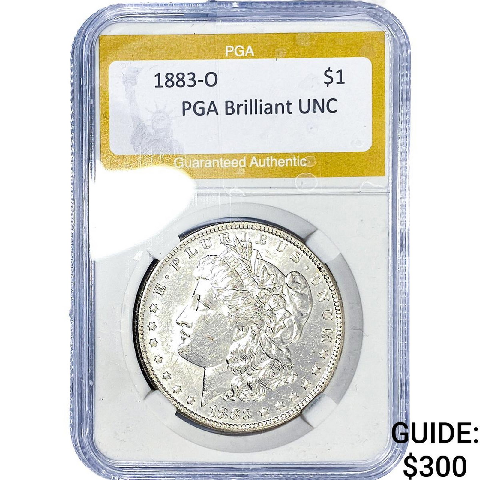 1883-O Morgan Silver Dollar PGA Brilliant UNC: 1883-O Morgan Silver Dollar PGA Brilliant UNC