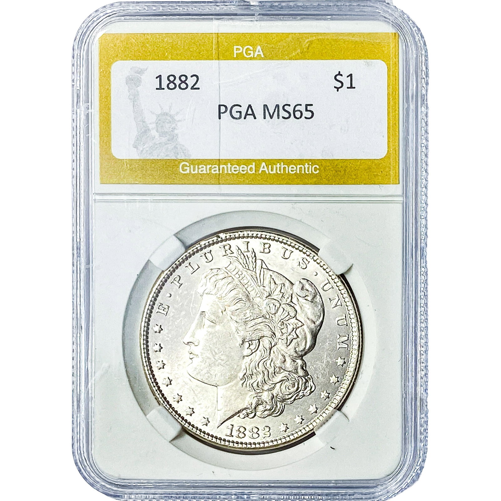 1882 Morgan Silver Dollar PGA MS64: 1882 Morgan Silver Dollar PGA MS64