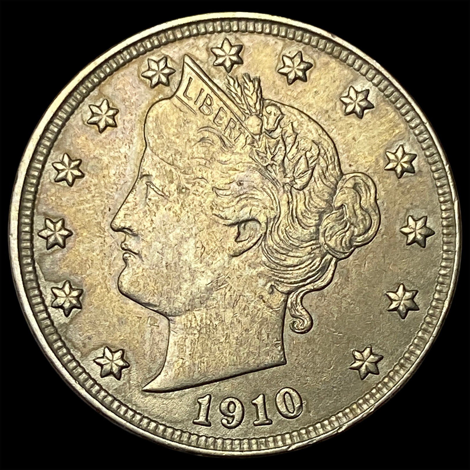 1910 Liberty Head Nickel CLOSELY UNCIRCULATED: 1910 Liberty Head Nickel CLOSELY UNCIRCULATED