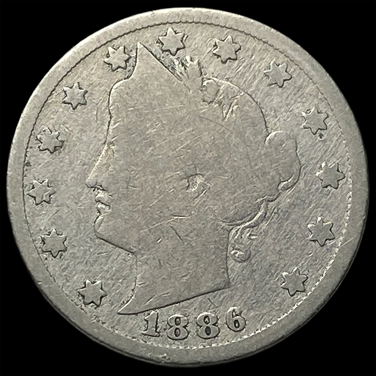 1886 Liberty Head Nickel NICELY CIRCULATED: 1886 Liberty Head Nickel NICELY CIRCULATED