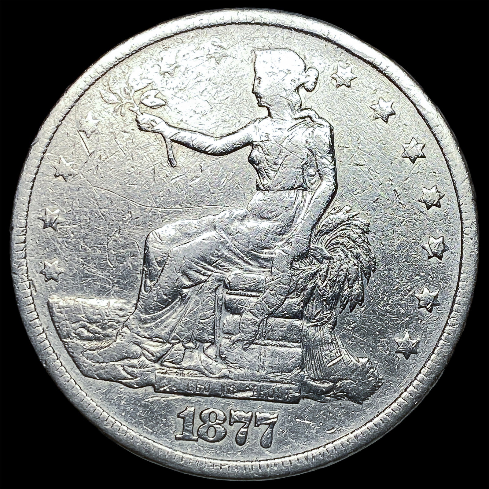1877 Silver Trade Dollar HIGH GRADE: 1877 Silver Trade Dollar HIGH GRADE