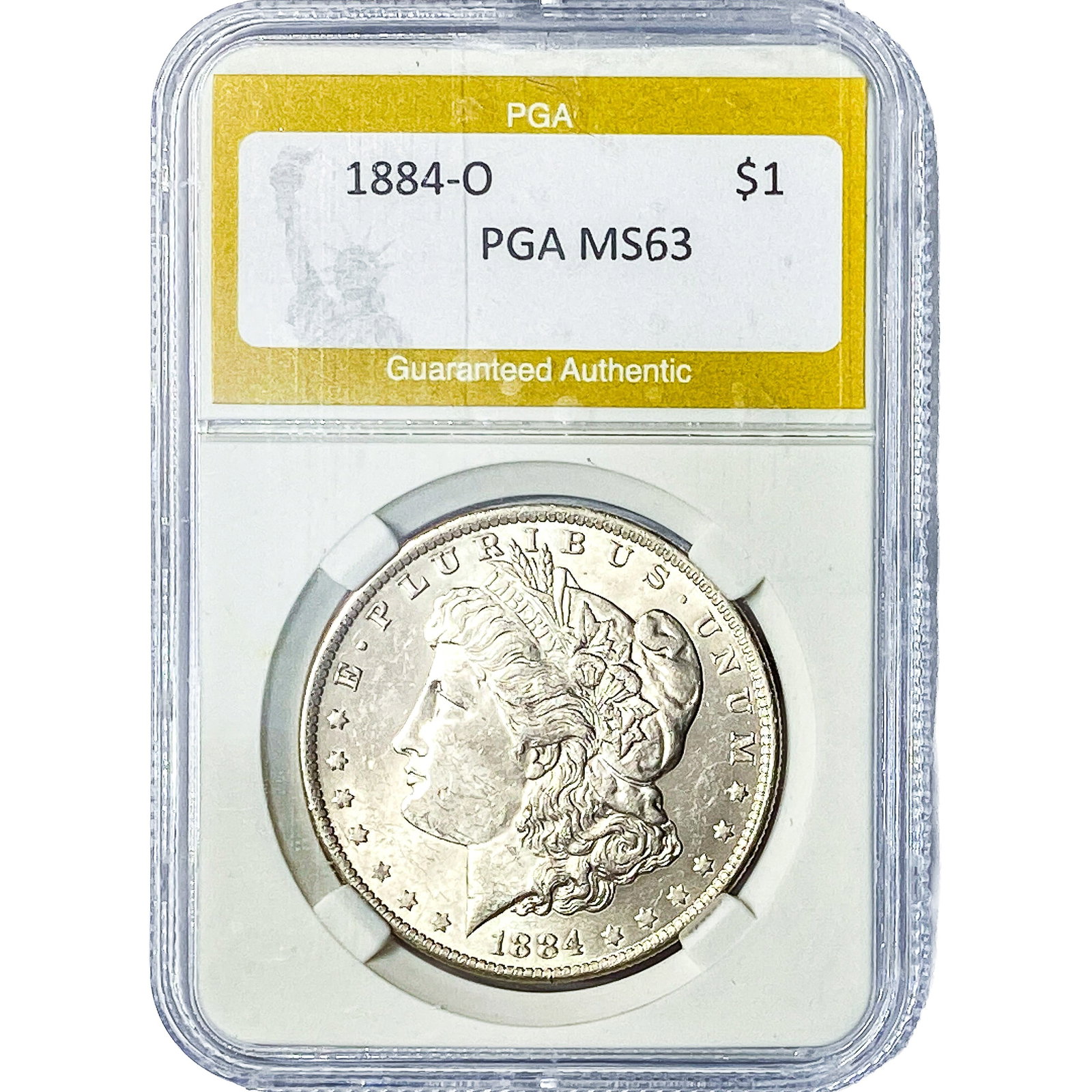 1884-O Morgan Silver Dollar PGA MS63: 1884-O Morgan Silver Dollar PGA MS63
