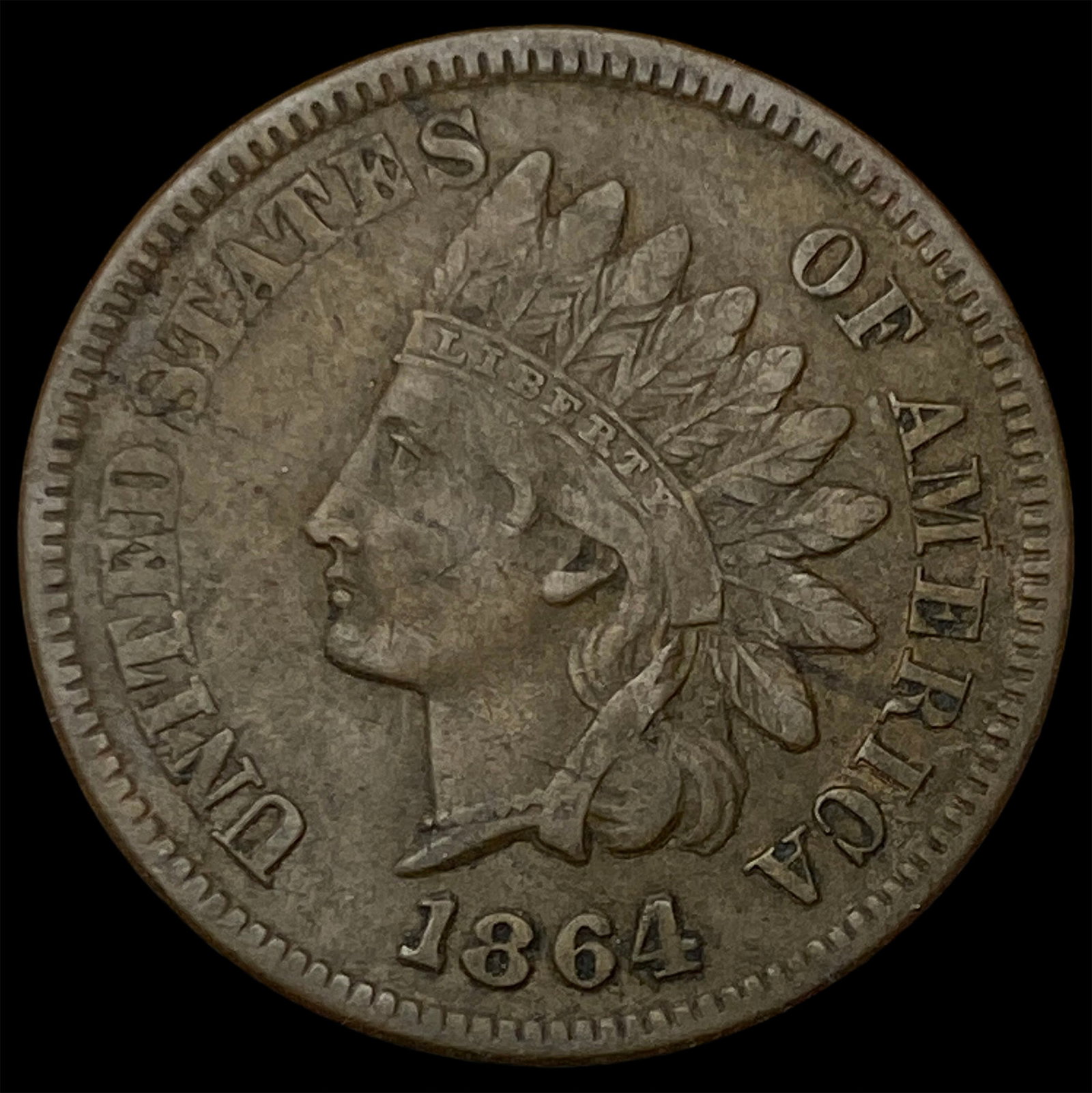 1864 L Indian Head Cent NEARLY UNCIRCULATED (1 of 2)