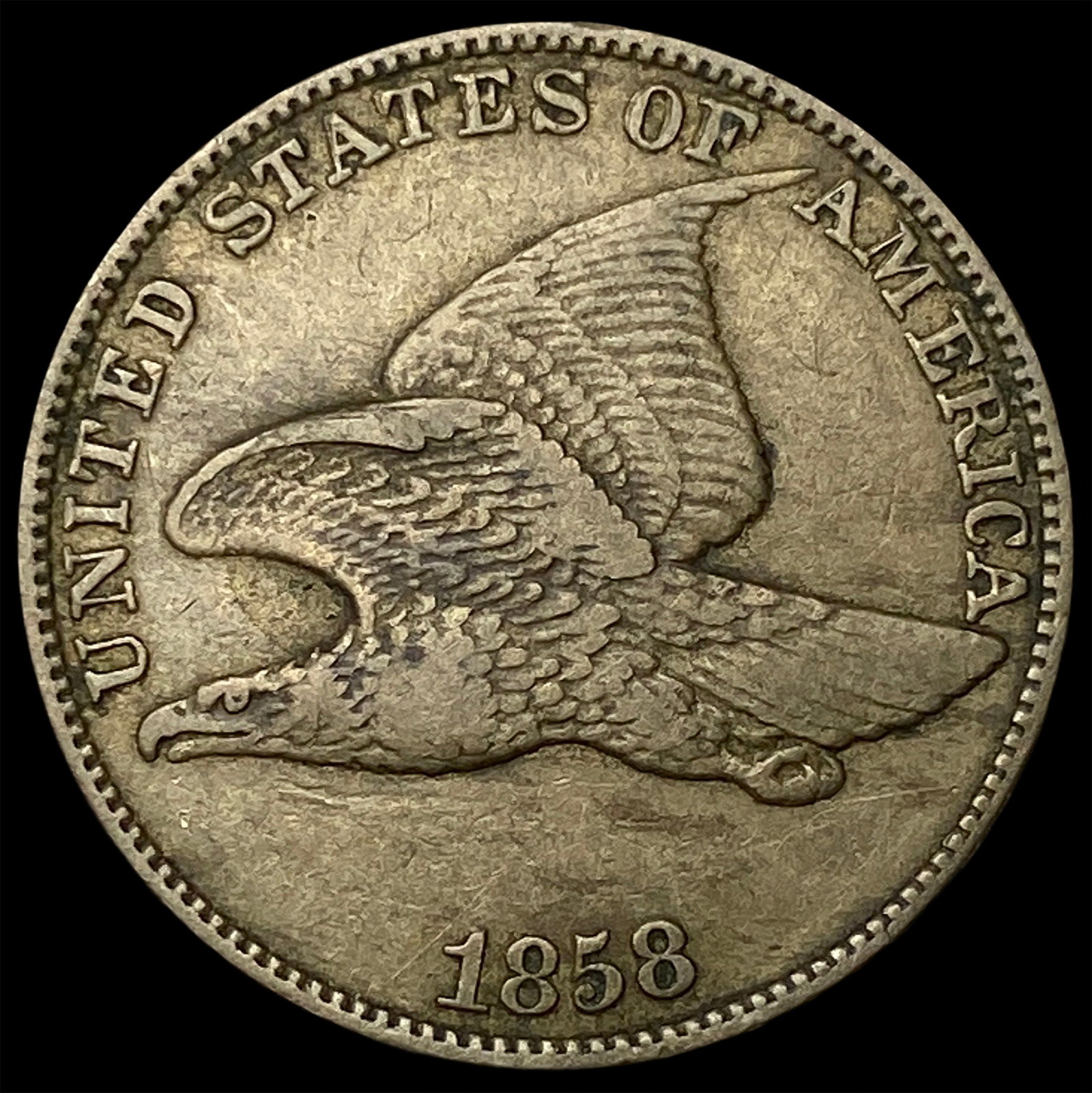 1858 Flying Eagle Cent CLOSELY UNCIRCULATED (1 of 2)