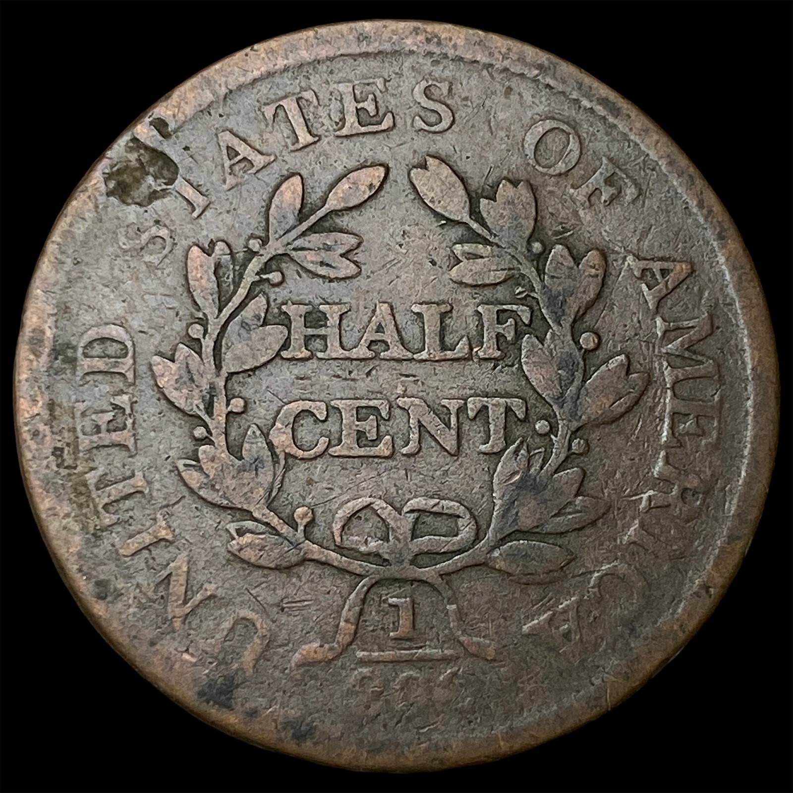 1804 Draped Bust Half Cent LIGHTLY CIRCULATED - 2