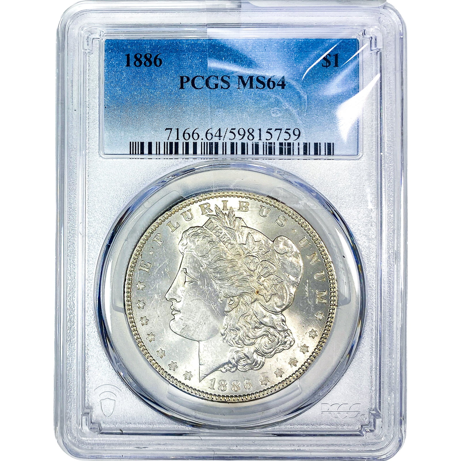 1886 Morgan Silver Dollar PCGS MS64: 1886 Morgan Silver Dollar PCGS MS64