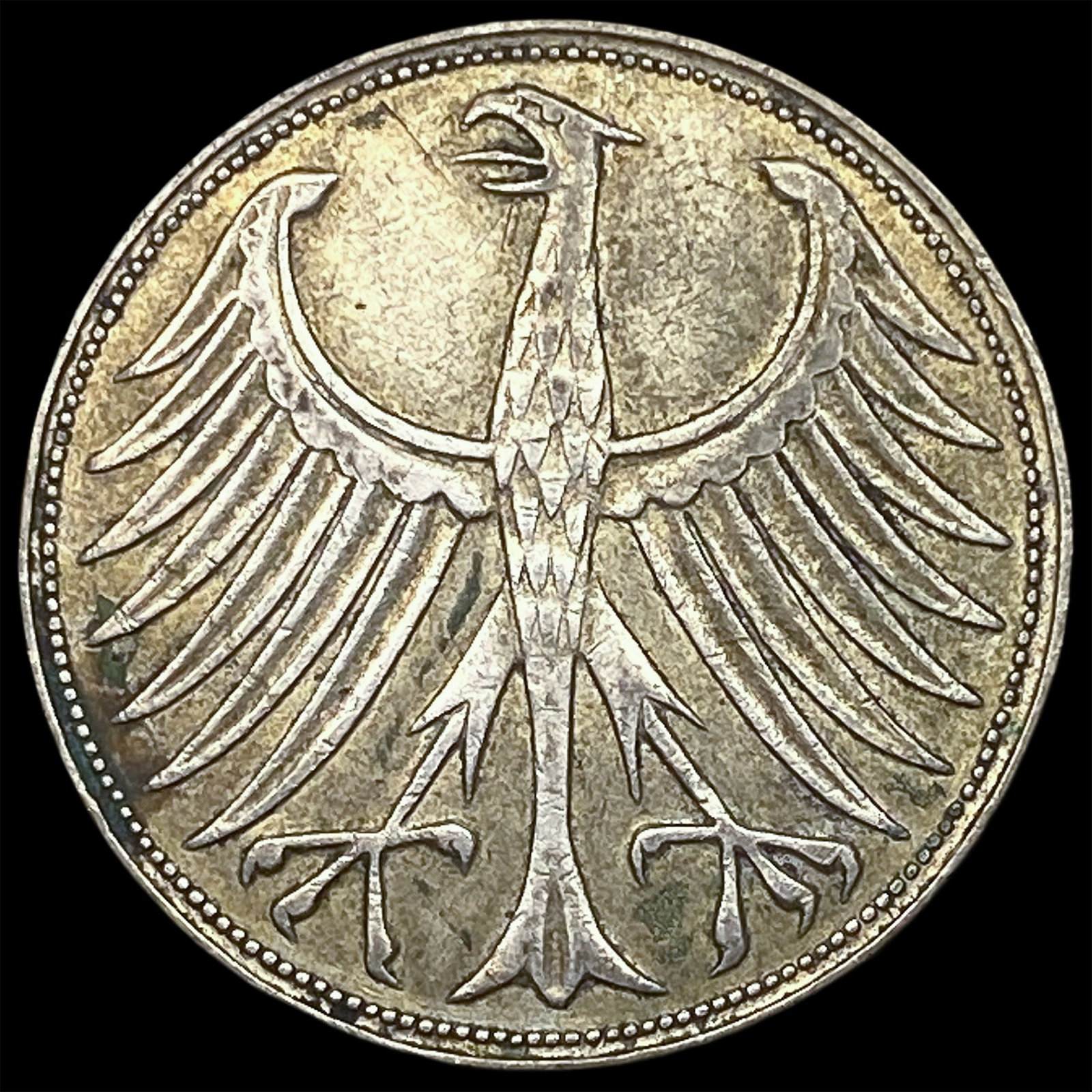1951J West Germany Silver 5 Deutsche Mark: 1951J West Germany Silver 5 Deutsche Mark