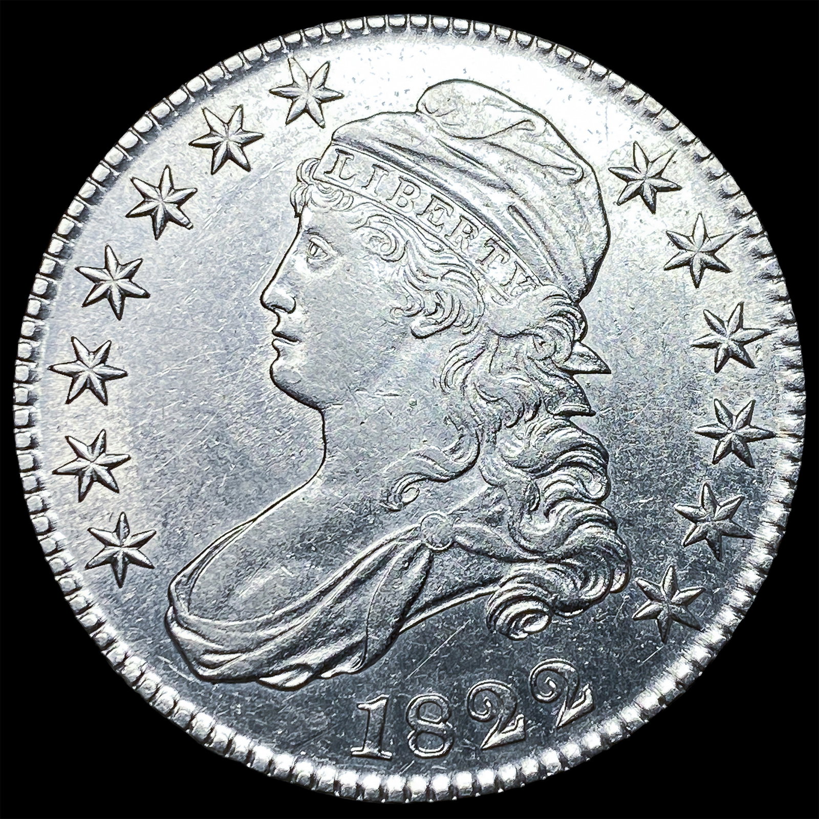 1822 Capped Bust Half Dollar NEARLY UNCIRCULATED (1 of 2)
