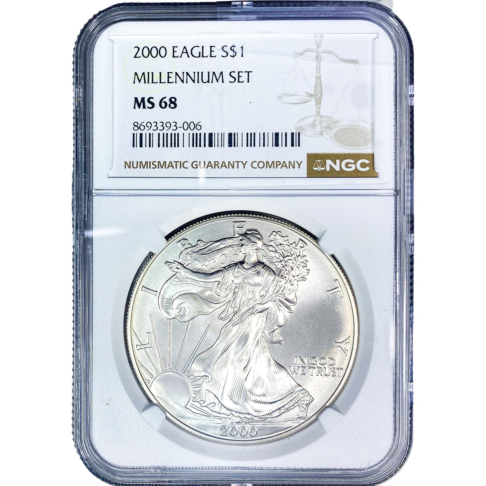 2000 Silver Eagle NGC MS68 (1 of 2)
