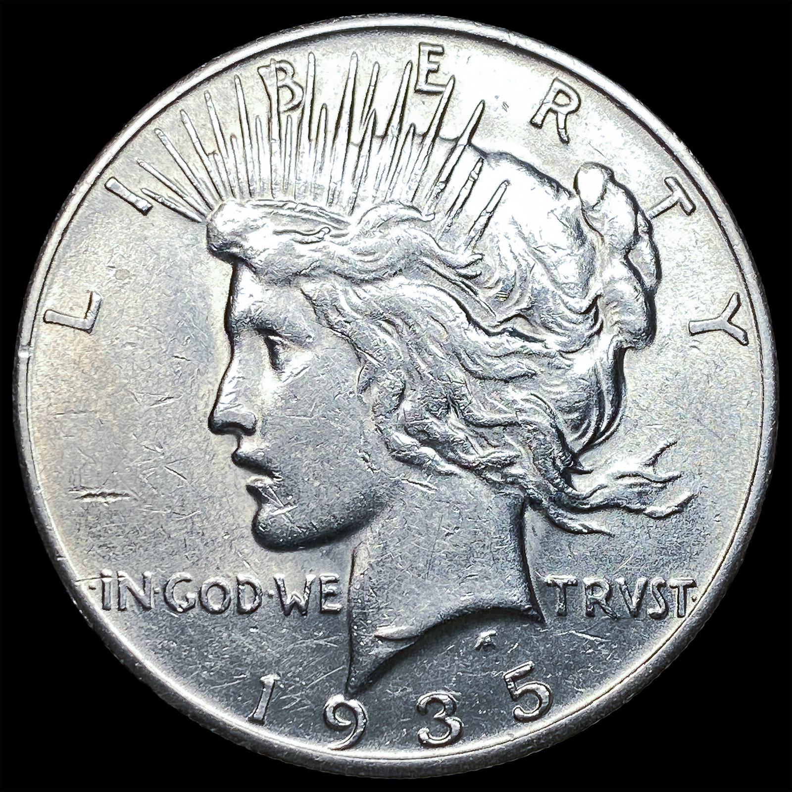 1935-S Silver Peace Dollar CLOSELY UNCIRCULATED: 1935-S Silver Peace Dollar CLOSELY UNCIRCULATED