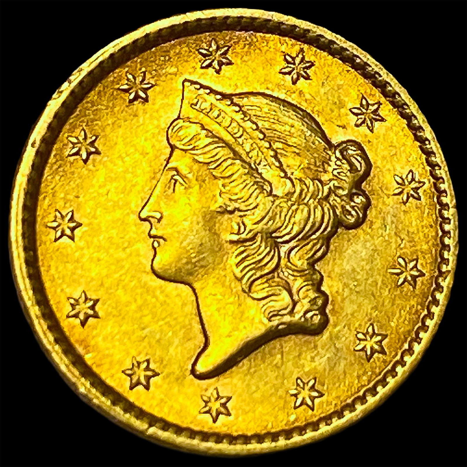 1853 Gold $1 Liberty Head Type 1 UNCIRCULATED: 1853 Gold $1 Liberty Head Type 1 UNCIRCULATED