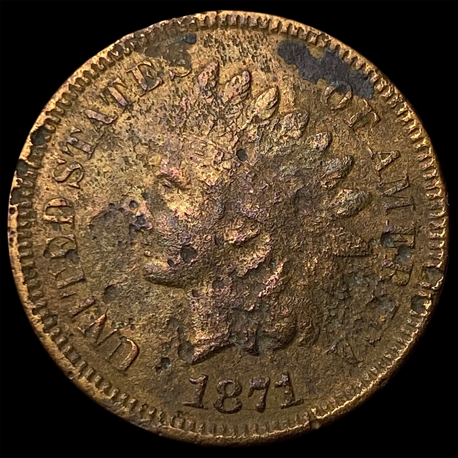 1871 Indian Head Cent HIGH GRADE (1 of 2)