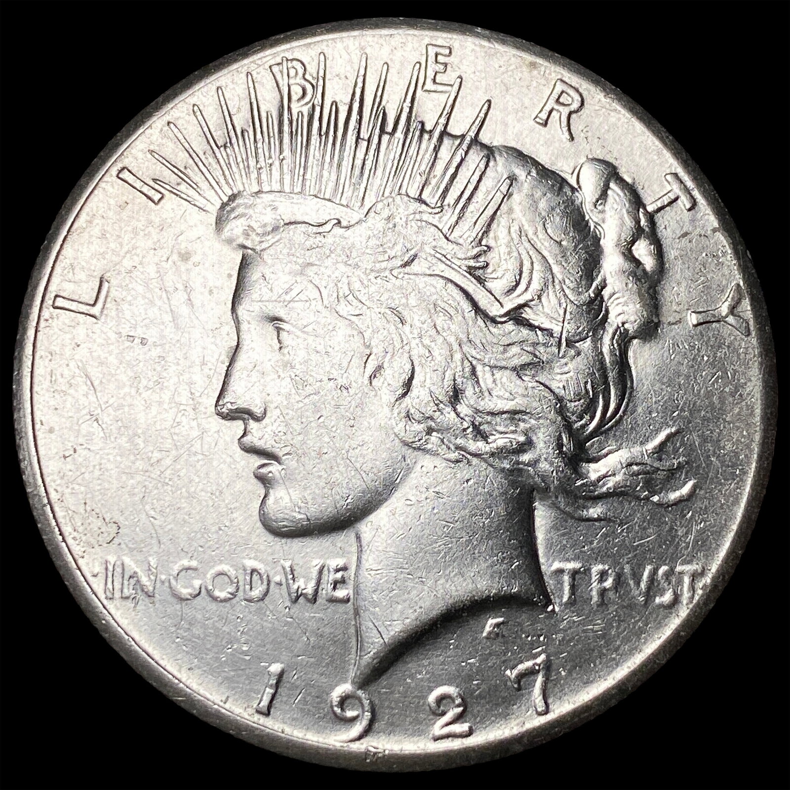 1927 Silver Peace Dollar CHOICE AU: 1927 Silver Peace Dollar CHOICE AU