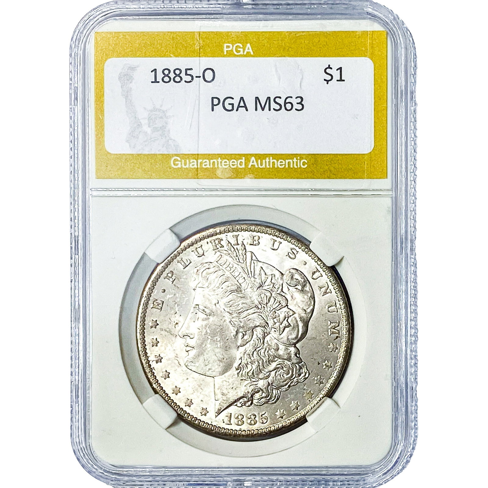 1885-O Morgan Silver Dollar PGA MS63: 1885-O Morgan Silver Dollar PGA MS63