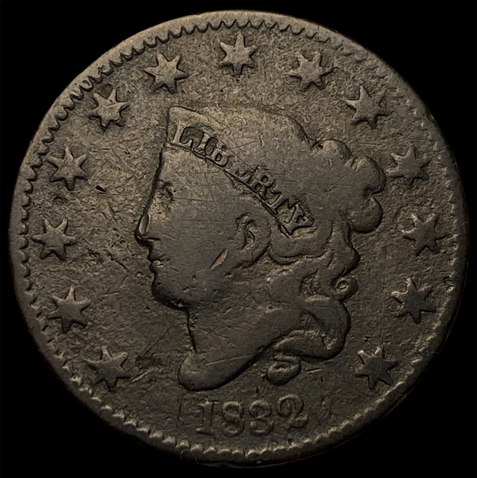 1832 Coronet Head Large Cent LIGHTLY CIRCULATED: 1832 Coronet Head Large Cent LIGHTLY CIRCULATED