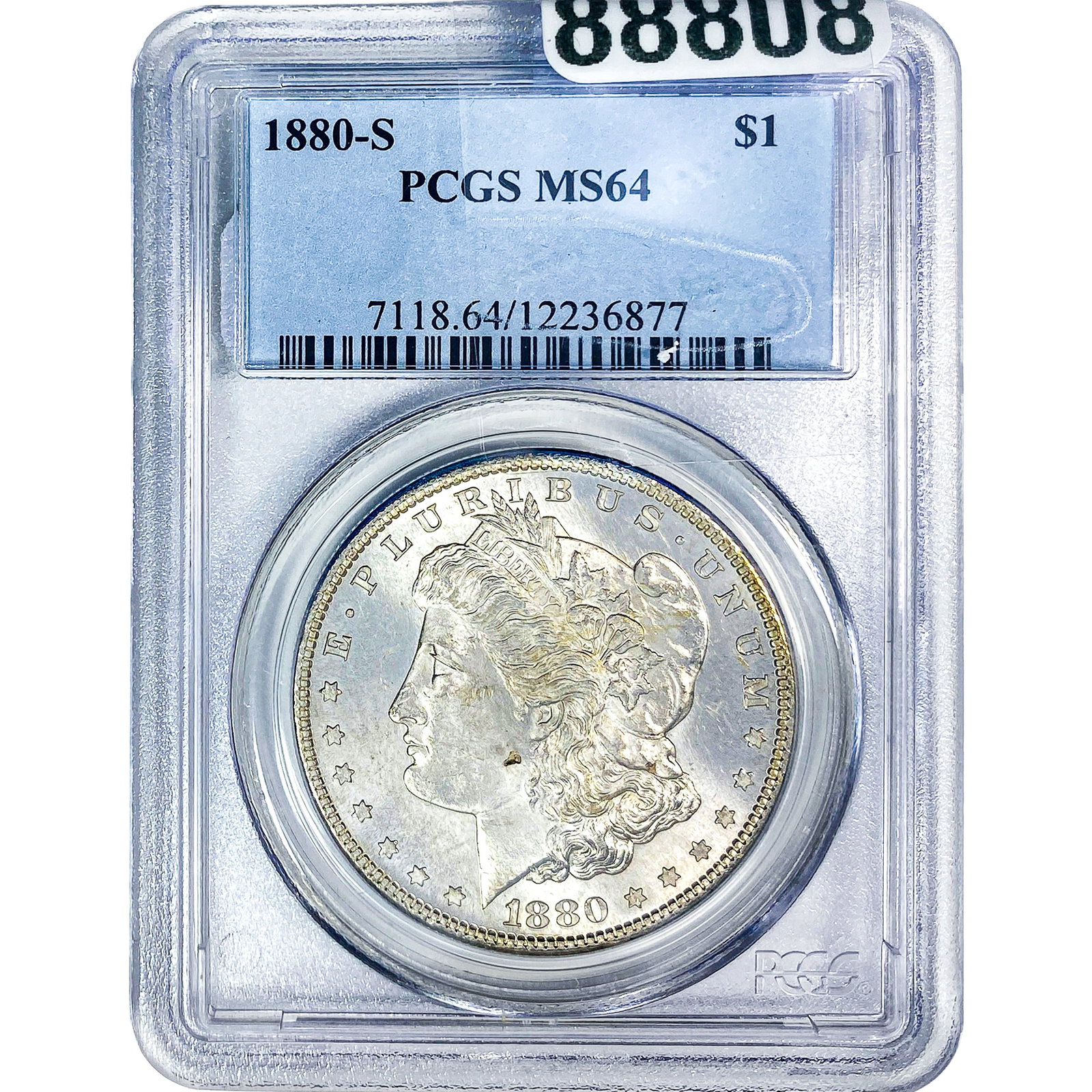 1880-S Morgan Silver Dollar PCGS MS64: 1880-S Morgan Silver Dollar PCGS MS64