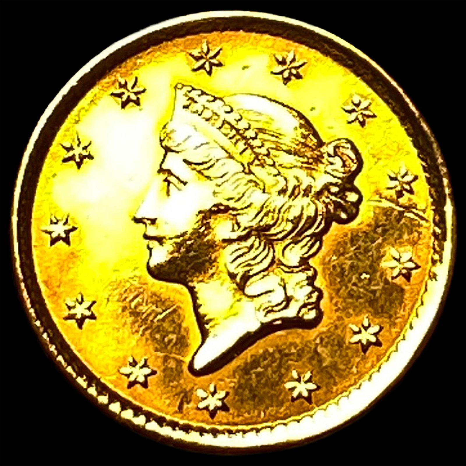 1852-C Gold $1 Liberty Head UNCIRCULATED: 1852-C Gold $1 Liberty Head UNCIRCULATED