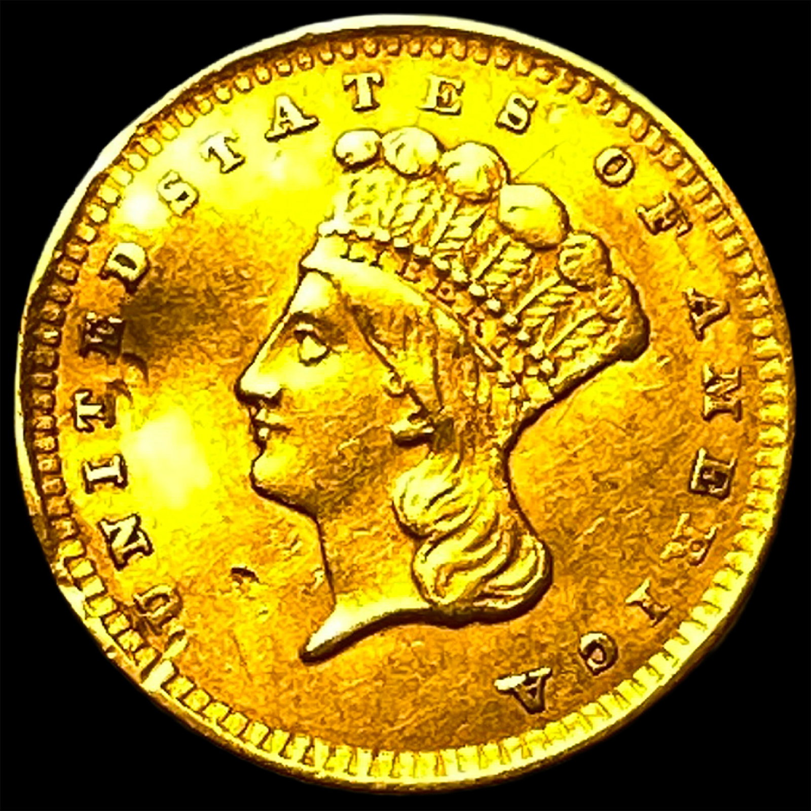 1856 Gold $1 Indian Princess Head Type 2 UNCIRCULATED (1 of 2)