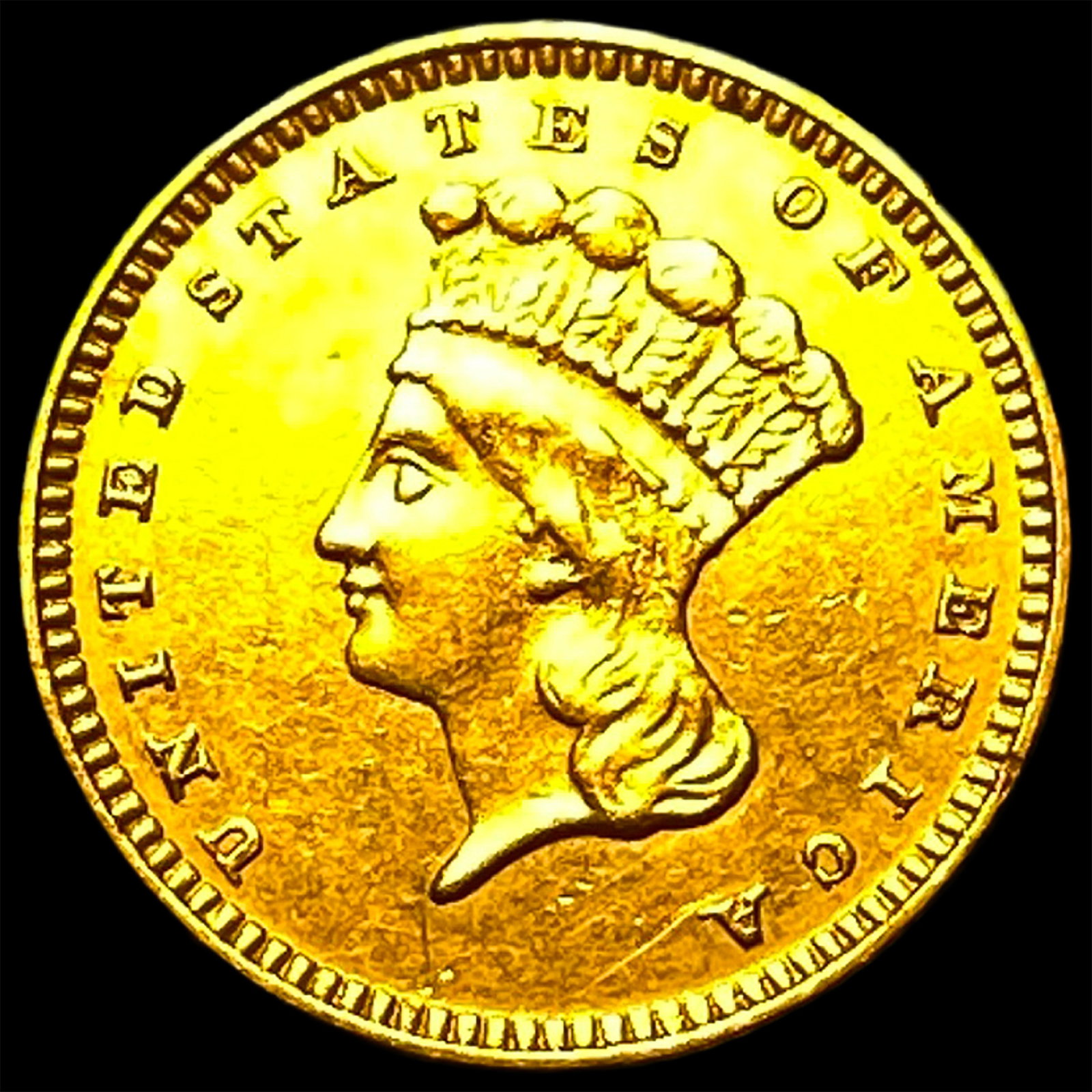 1874 Gold $1 Indian Head Type 3 UNCIRCULATED: 1874 Gold $1 Indian Head Type 3 UNCIRCULATED