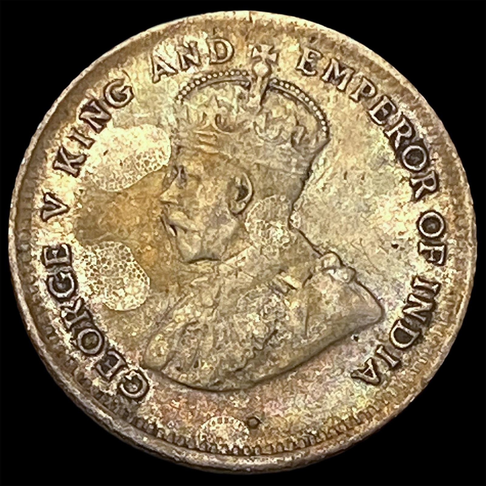 1913 Ceylon Silver 25 Cents (1 of 2)