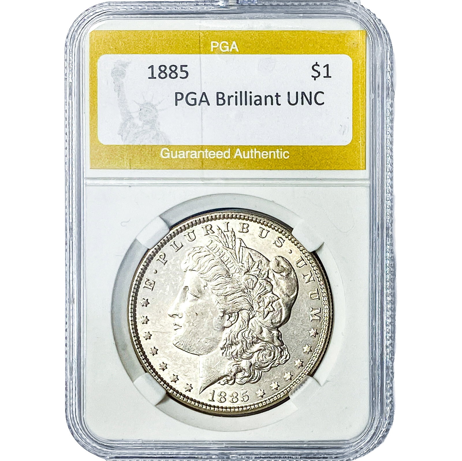 1885 Morgan Silver Dollar PGA Brilliant UNC (1 of 2)
