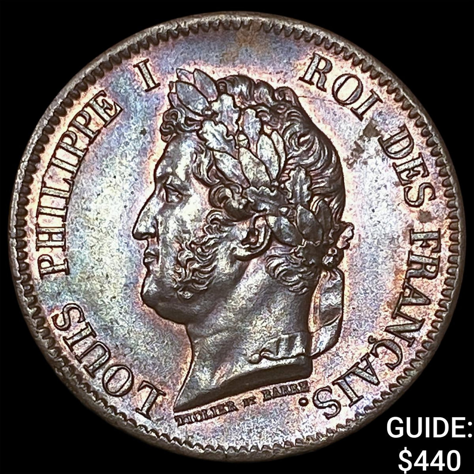 1844 French Colonies Bronze 5 Centimes (1 of 2)
