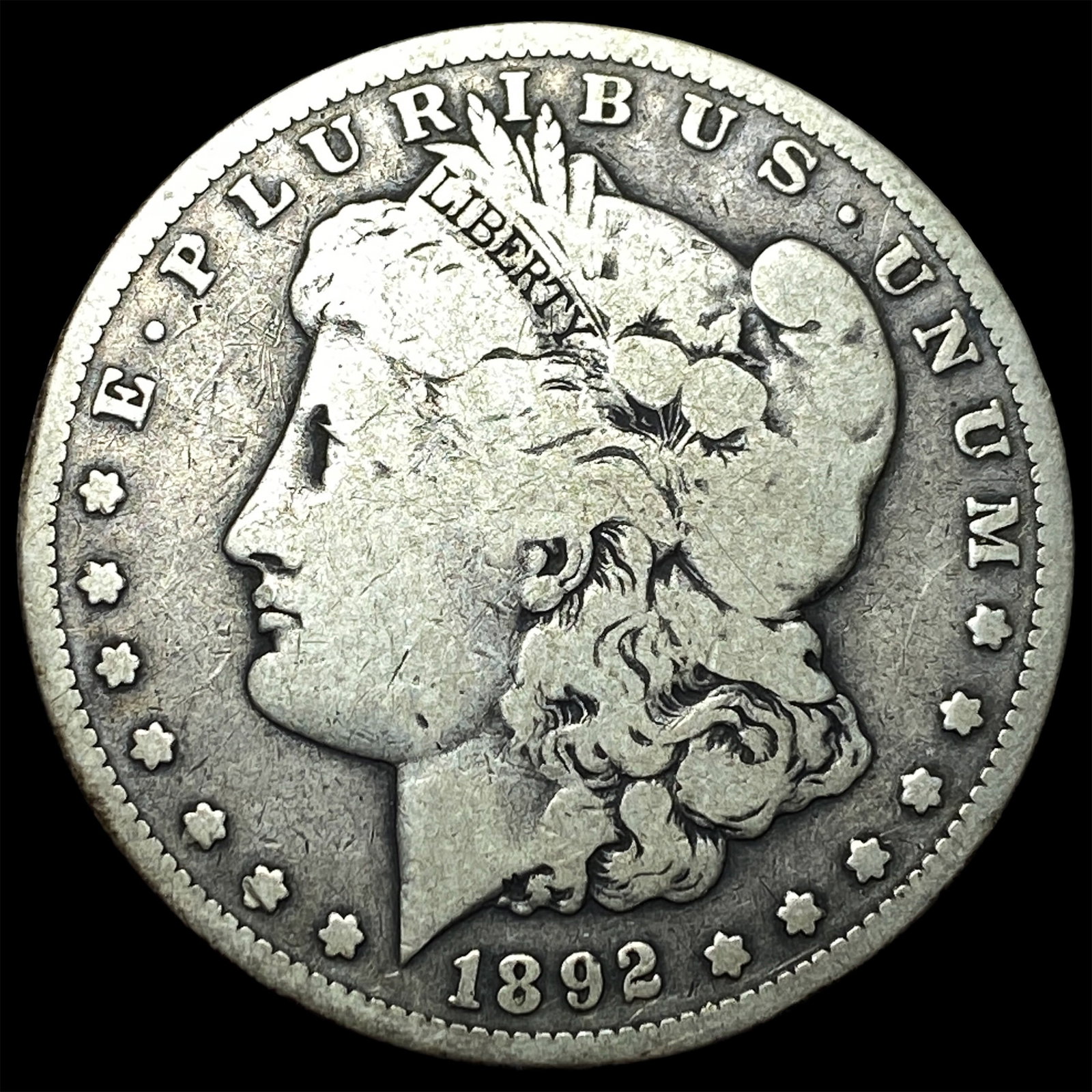 1892-S Silver Morgan Dollar LIGHTLY CIRCULATED: 1892-S Silver Morgan Dollar LIGHTLY CIRCULATED
