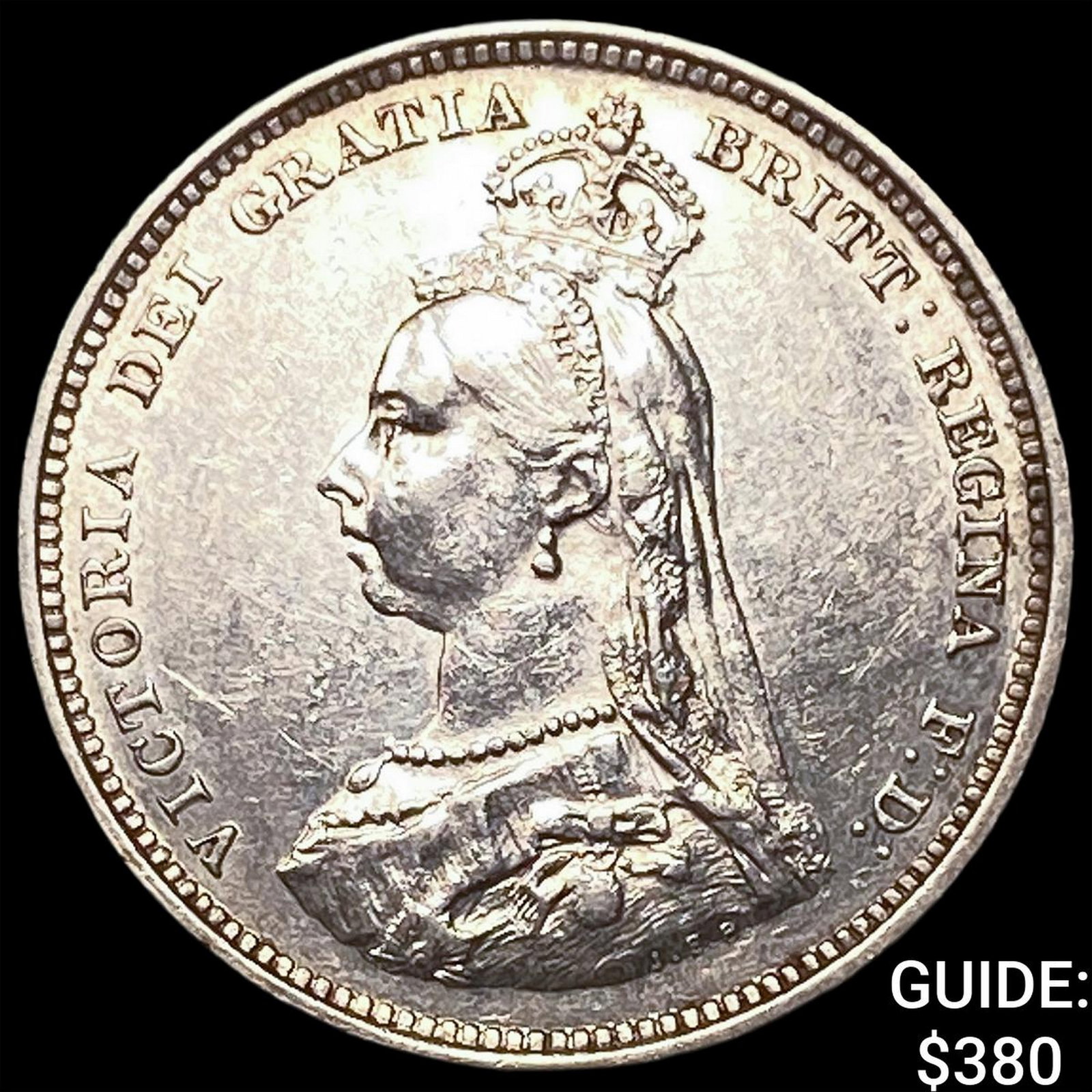 1888 Great Britain Silver 1 Shilling: 1888 Great Britain Silver 1 Shilling