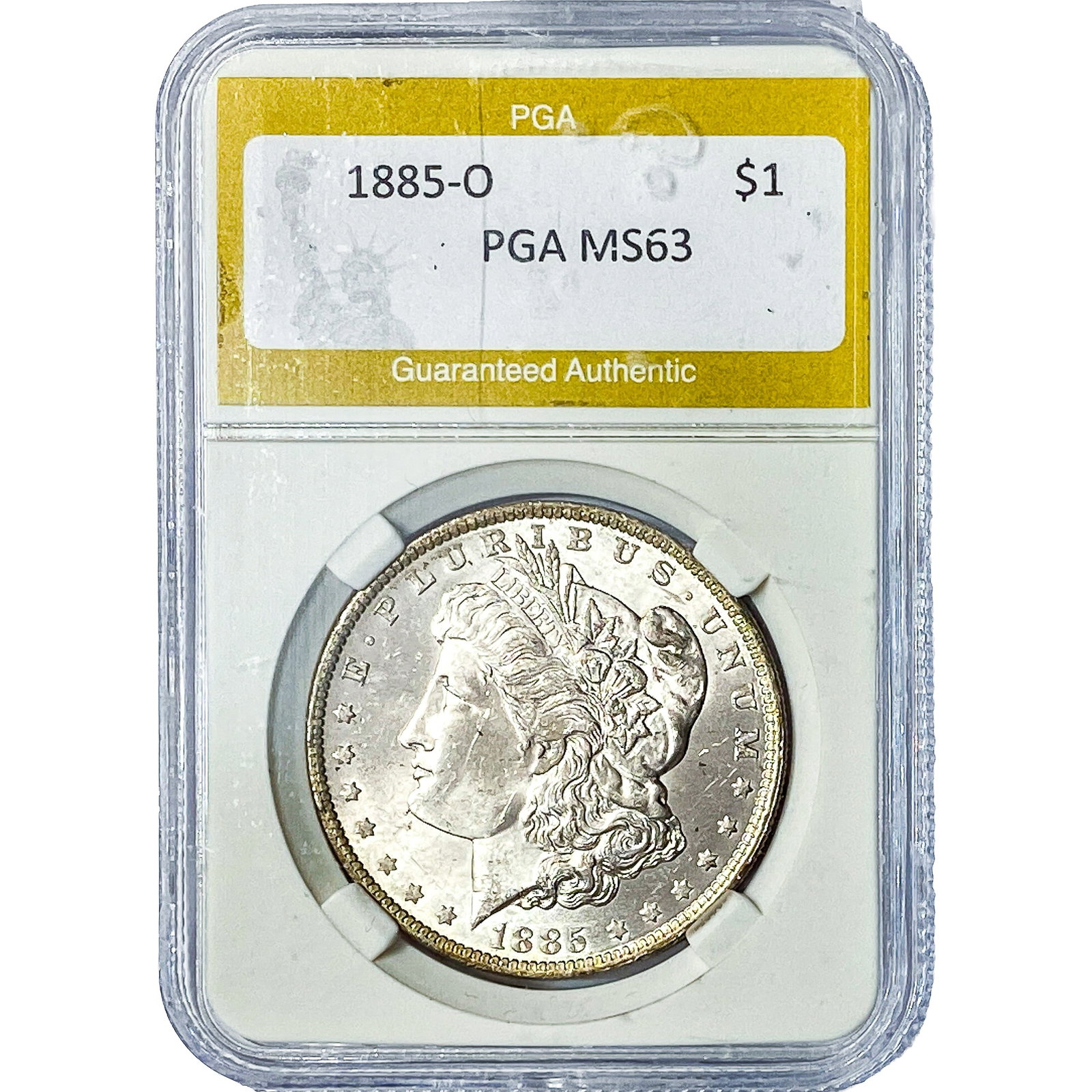 1885-O Morgan Silver Dollar PGA MS63: 1885-O Morgan Silver Dollar PGA MS63